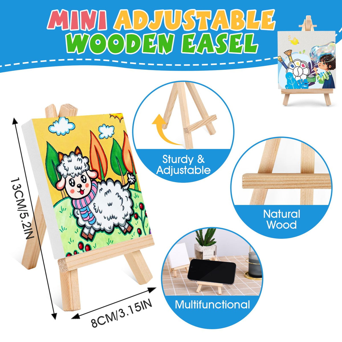 ESRICH 24 Set Mini Acrylic Paint Kit Mini Stretched Canvas - ESRICH Official Imagery - 3