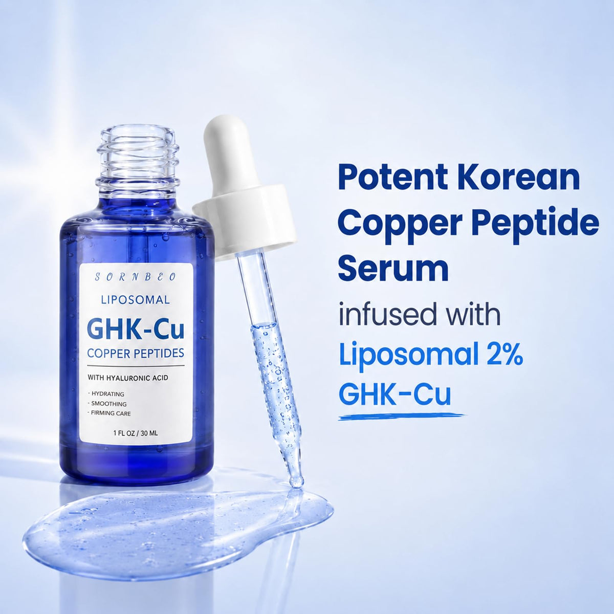 Copper Peptides Serum for Face with Liposomal Hyaluronic - SORNBEO Official Imagery - 8