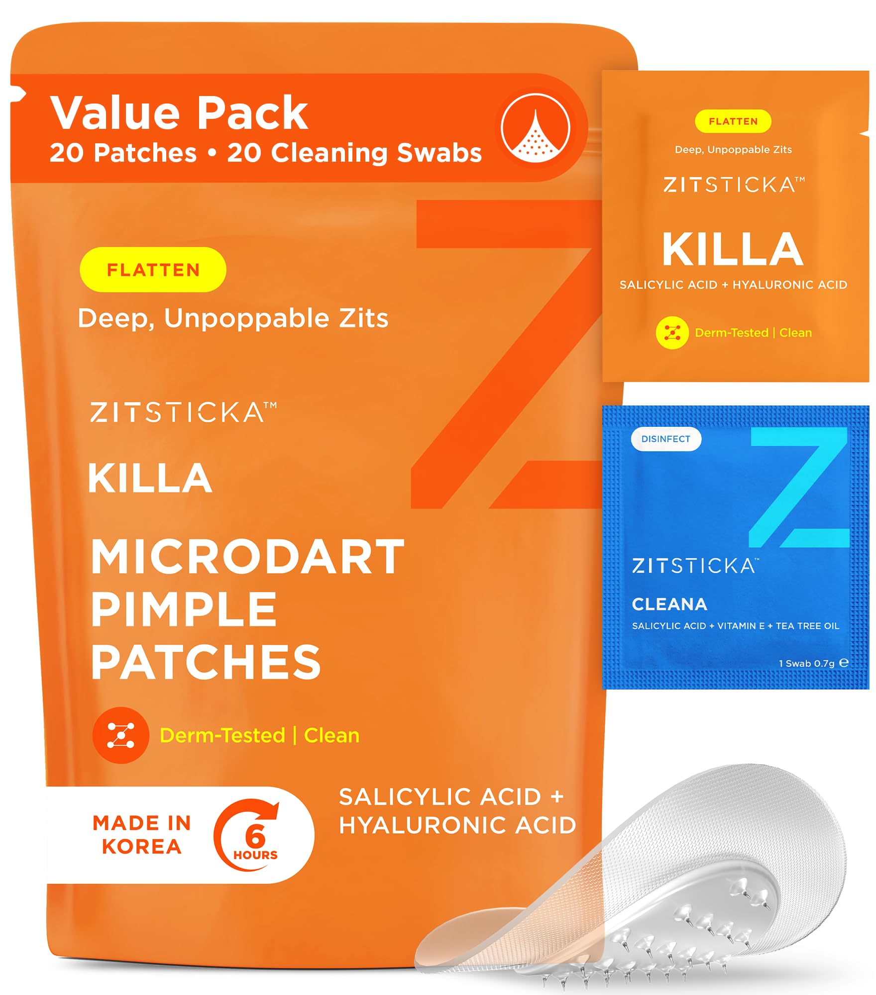 ZitSticka Killa Kit Microdart Pimple Patch For Face, - ZitSticka