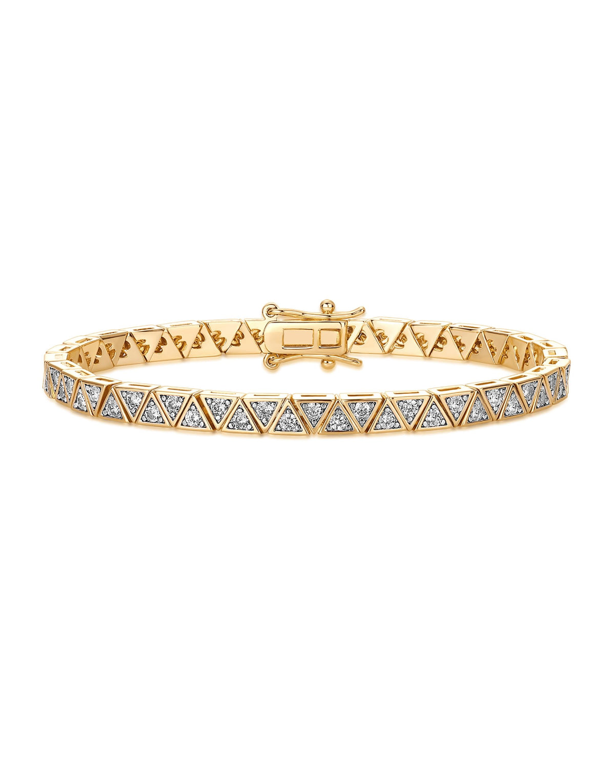 PAVOI 14K Gold Plated Tennis Bracelets for Women Bezel Set - PAVOI Official Imagery - 2