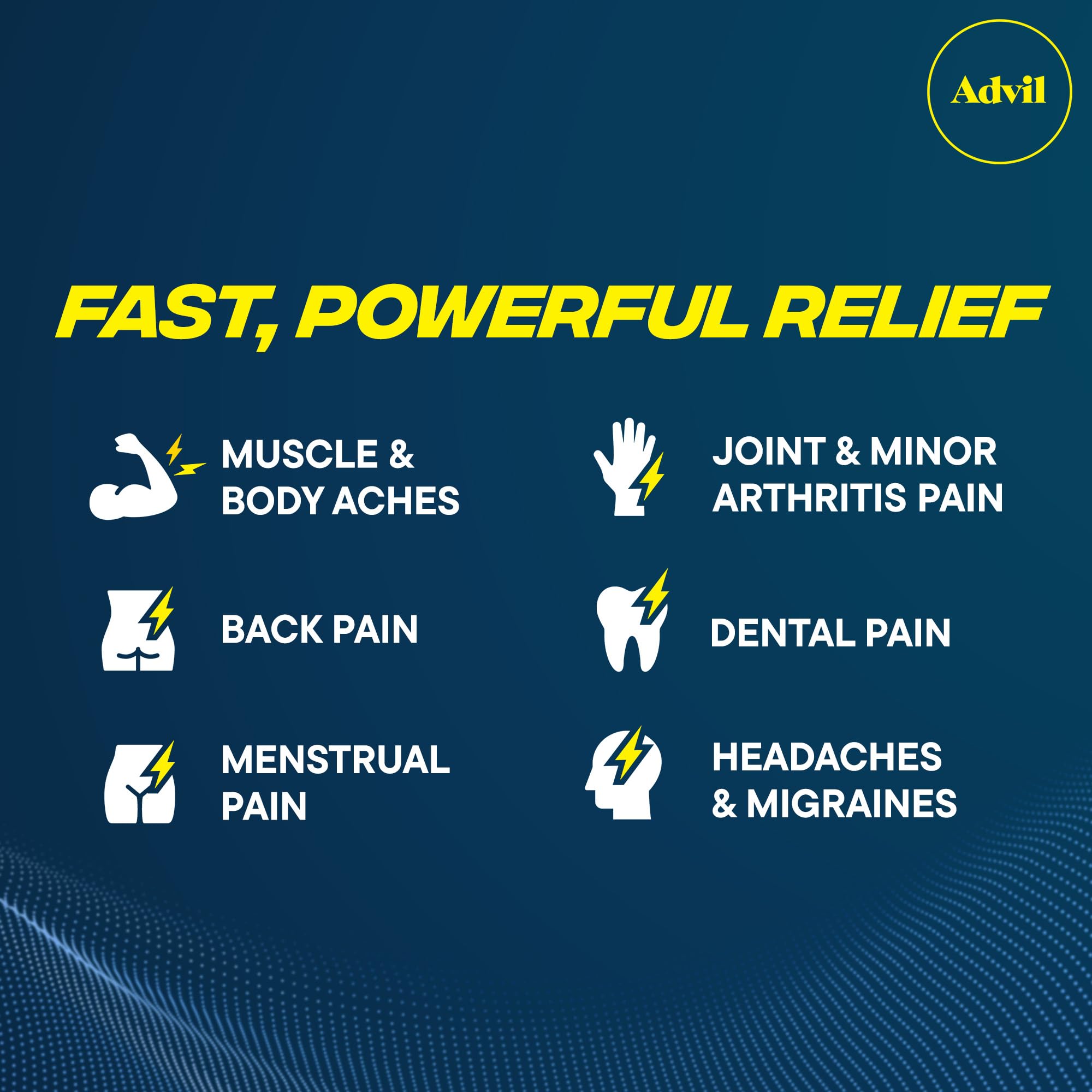 Advil Dual Action, Ibuprofen 125mg, Pain Relief, 216 Caplets