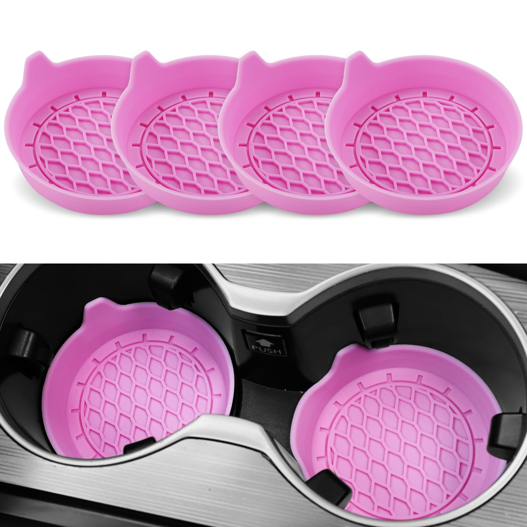 SINGARO Car Cup Holder Coaster, Silicone Cup Holder Insert, Unive - SINGARO Official Product View 8