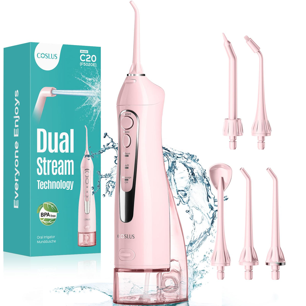 COSLUS ADA Accepted C20 Water Dental Flosser Pick - COSLUS Official Imagery - 1