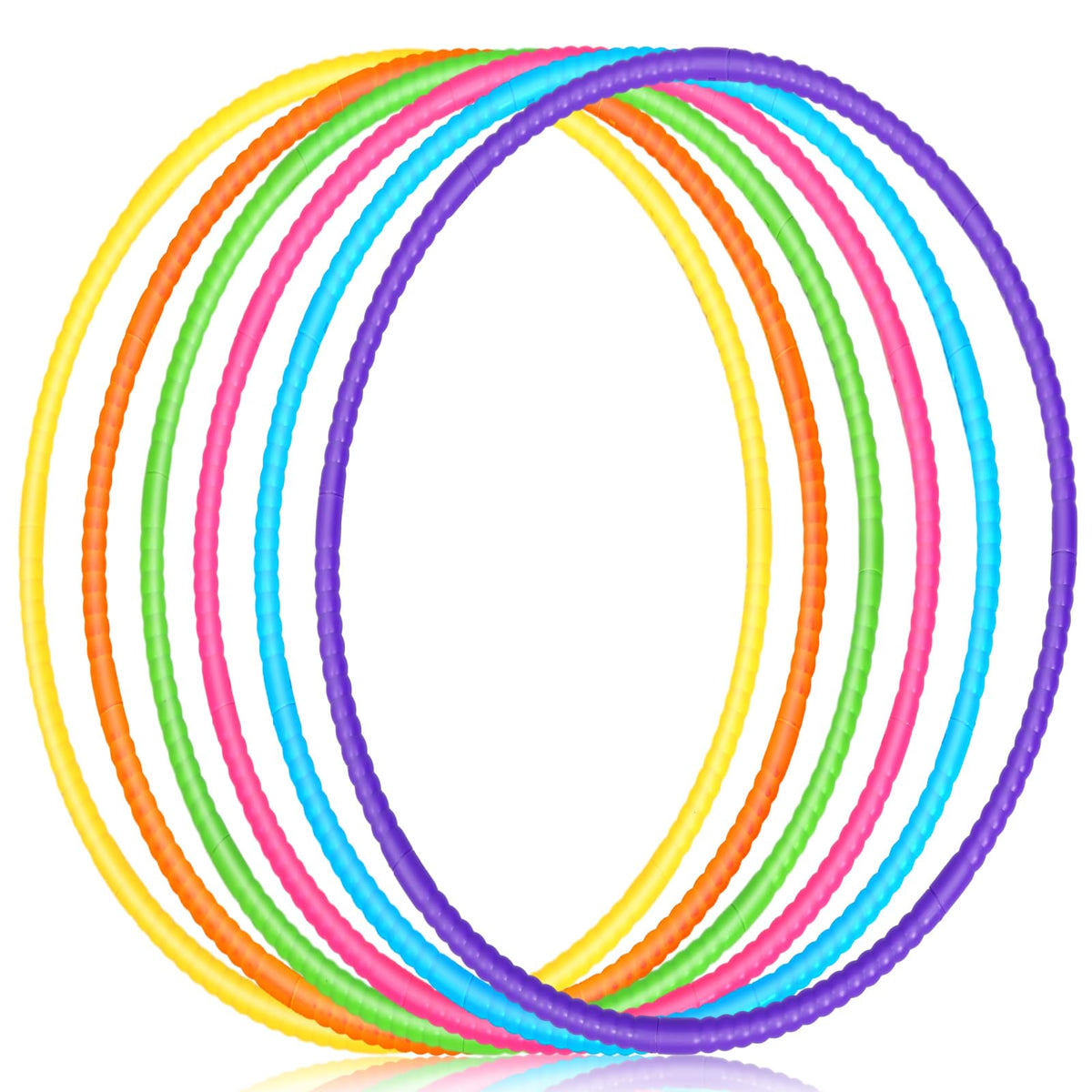 6 Pack Exercise Hoops Detachable Snap 32 Inch Simple Colors - Sratte Official Imagery - 1
