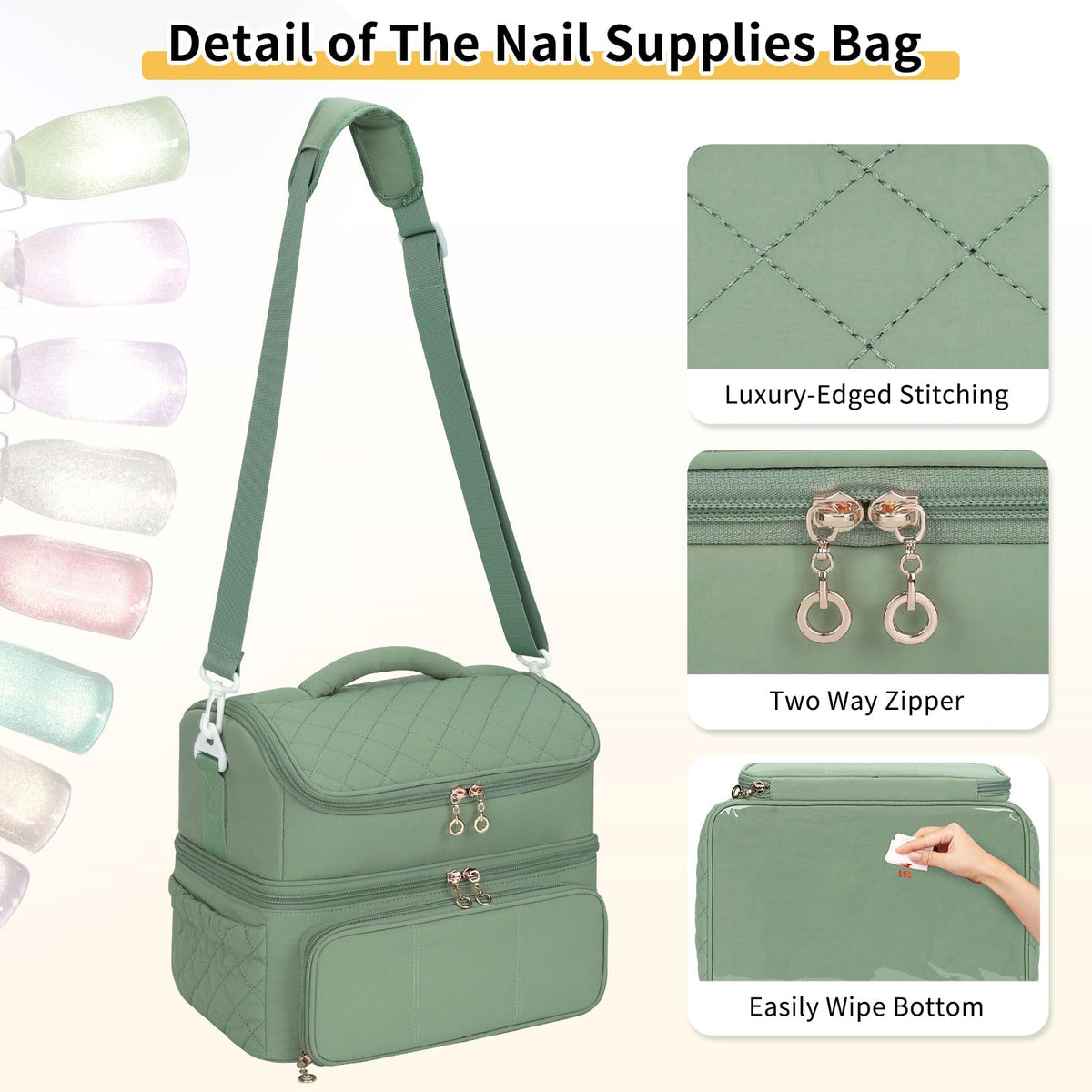 Nail Polish Organizer Nail Organizers And Storage Bag Holds - CUBETASTIC Official Imagery - 6