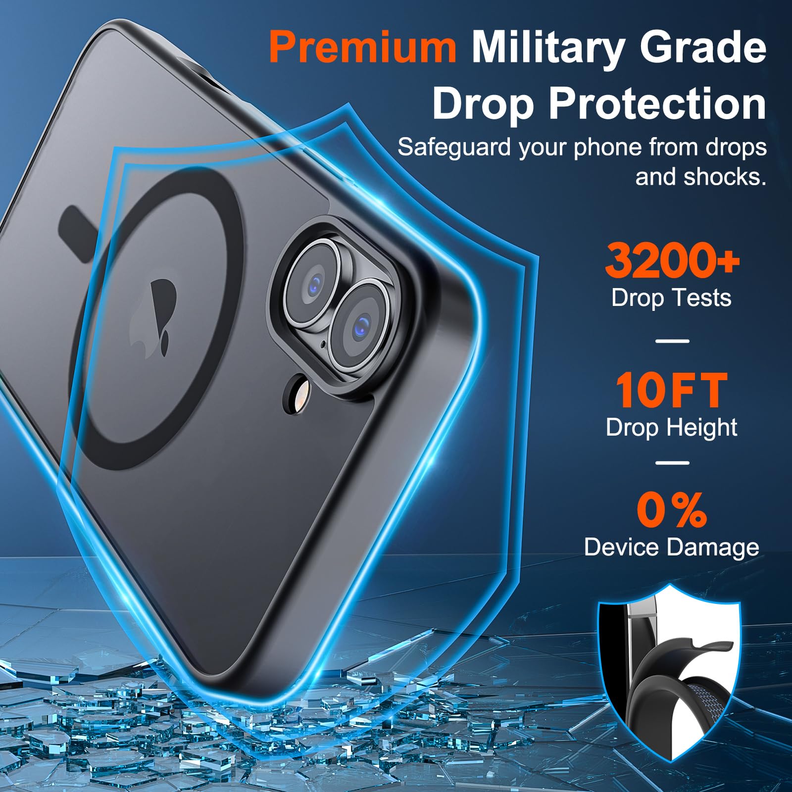 SUPFINE Magnetic for iPhone 17 Case Black with Screen Protector - SUPFINE Official Product View 3