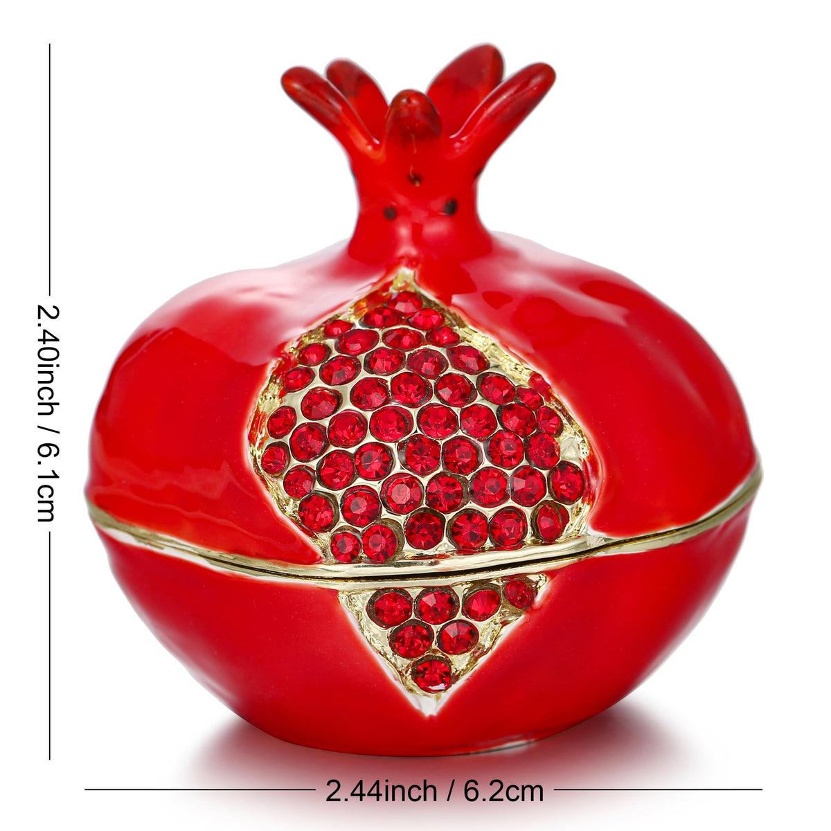 Hand Painted Fruit Trinket Box for Home Decor Hinged Jewelry - Azurt LCX Official Imagery - 4