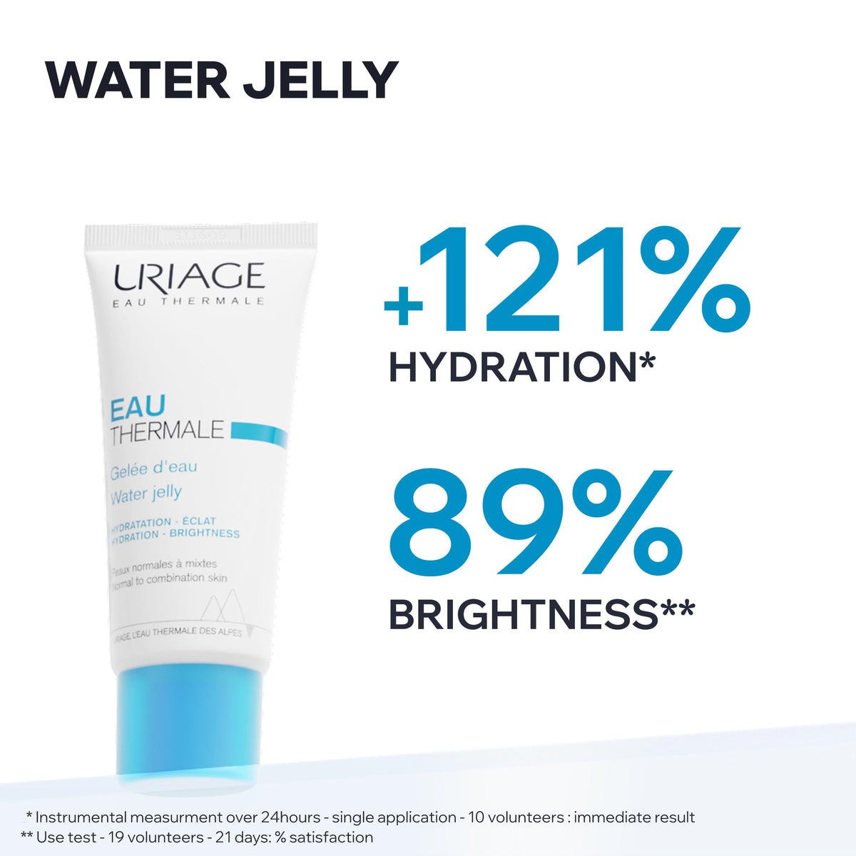 Uriage Eau Thermale Moisturizing Face Jelly Hyaluronic Acid - Uriage Official Imagery - 3