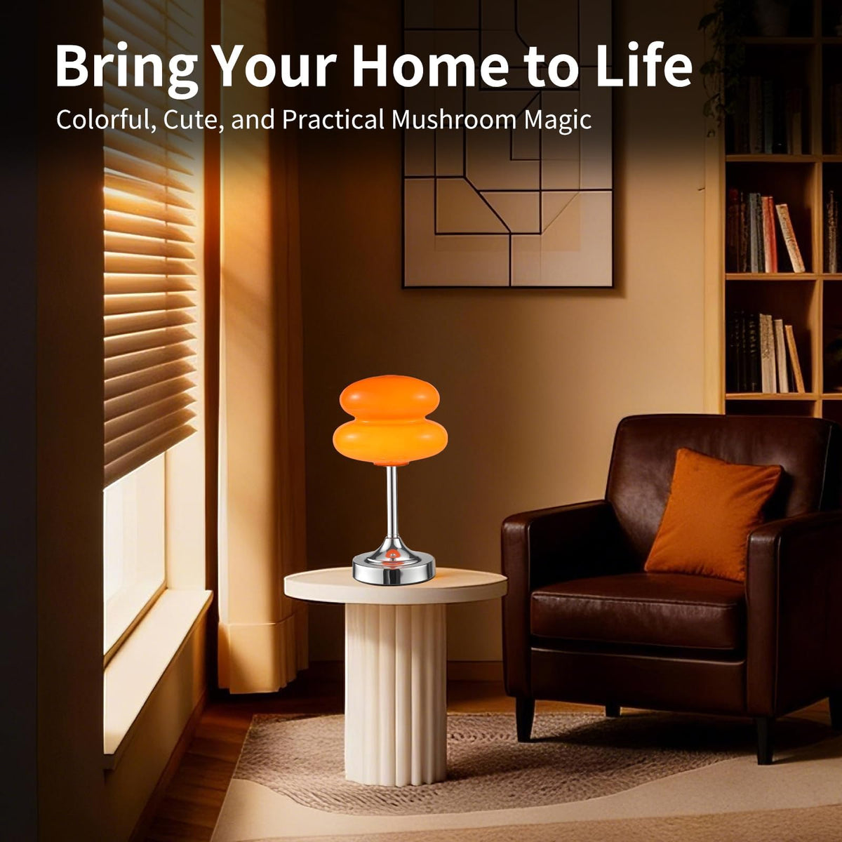 Cordless Mushroom Lamp Table Lamp for Bedroom Battery - Zoeger Official Imagery - 5