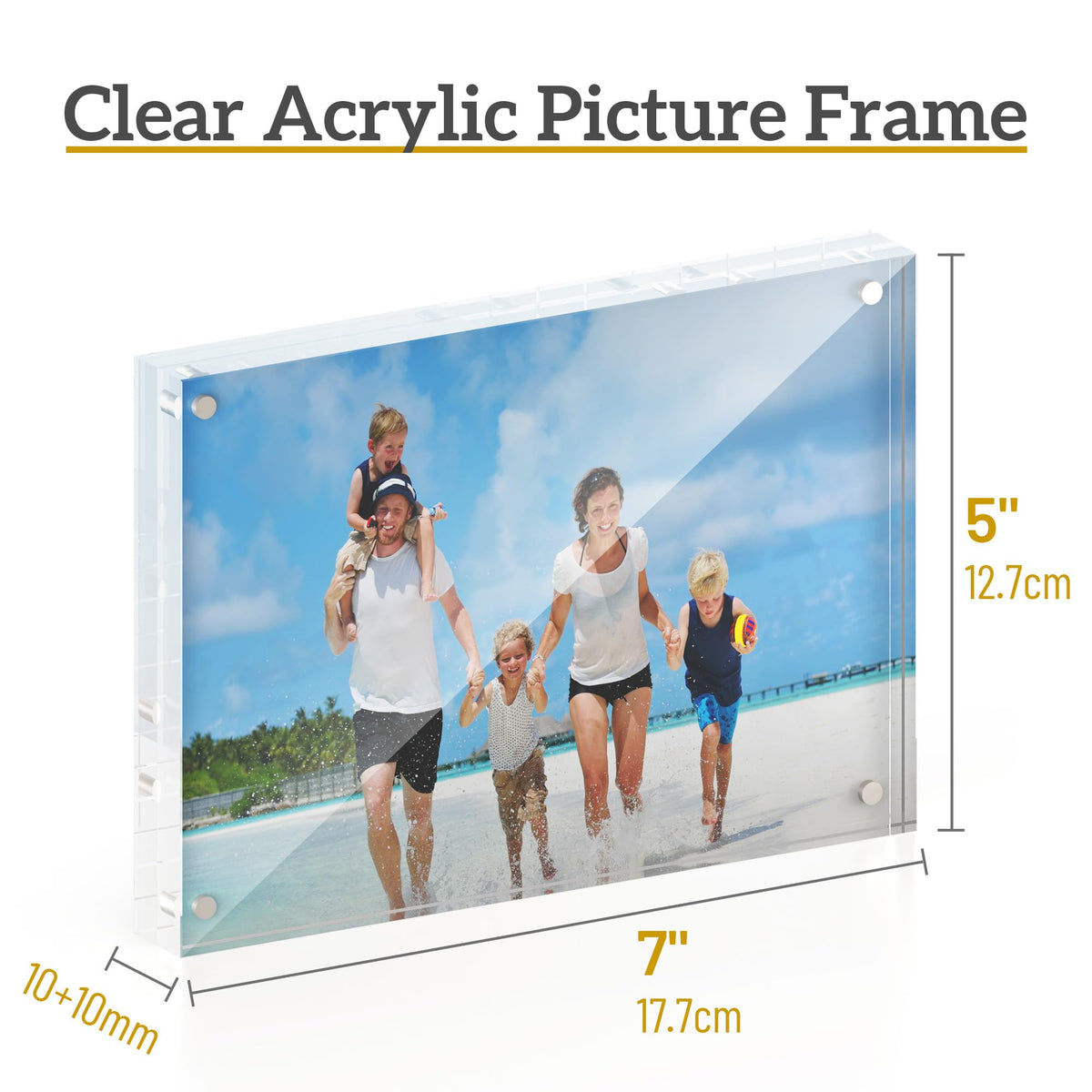 3 Pack 5x7 Acrylic Picture Frame Magnetic Double Sided - ATZYmolin Official Imagery - 4