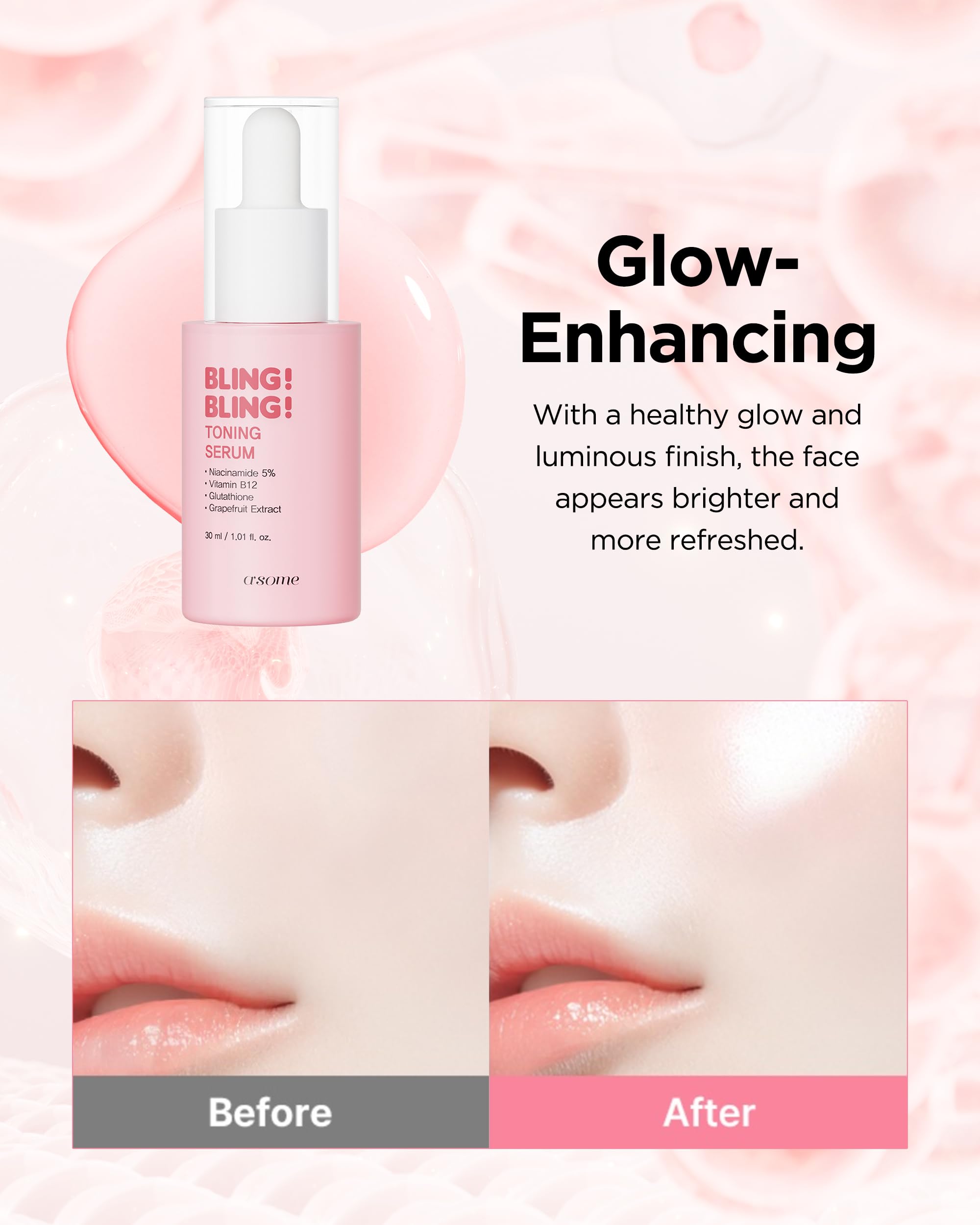 A'SOME Bling Bling Toning Serum Korean Advanced Facial Serum - SAIMDANG