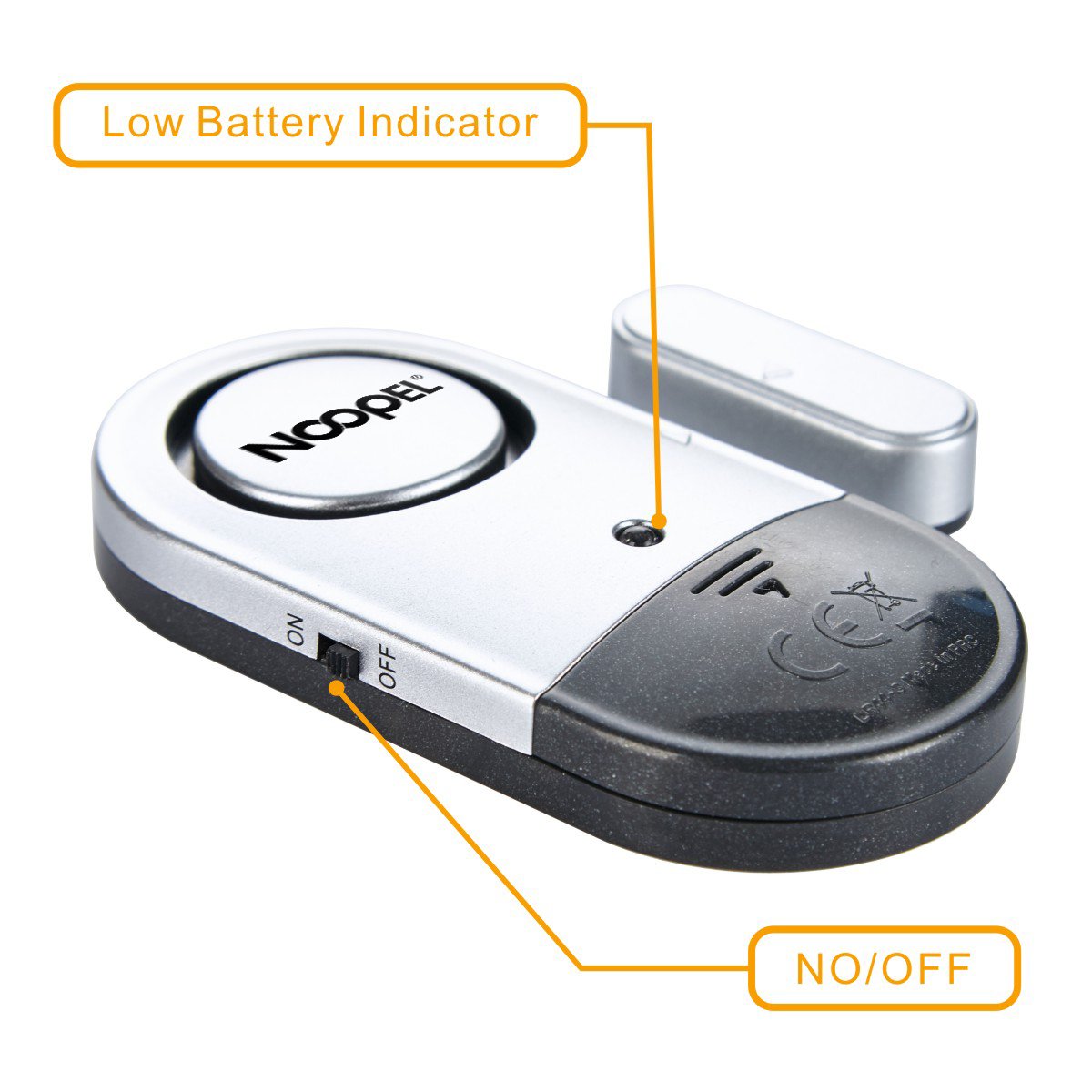 Noopel 120dB Door & Window Alarm for Kids Safety – 4 Pack