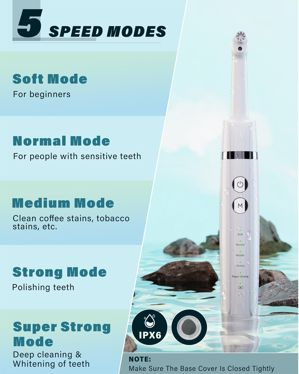 Tooth Polisher Rechargeable Tooth Whitening Kit Dental Tools - Smile-Aid Official Imagery - 5