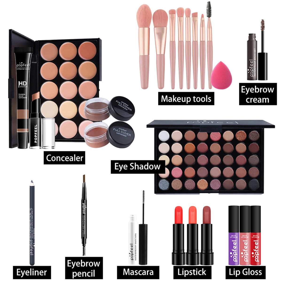 Joyeee Makeup Kit For Women Full Kit Naked Shimmer Eyeshadow - Joyeee Official Imagery - 4