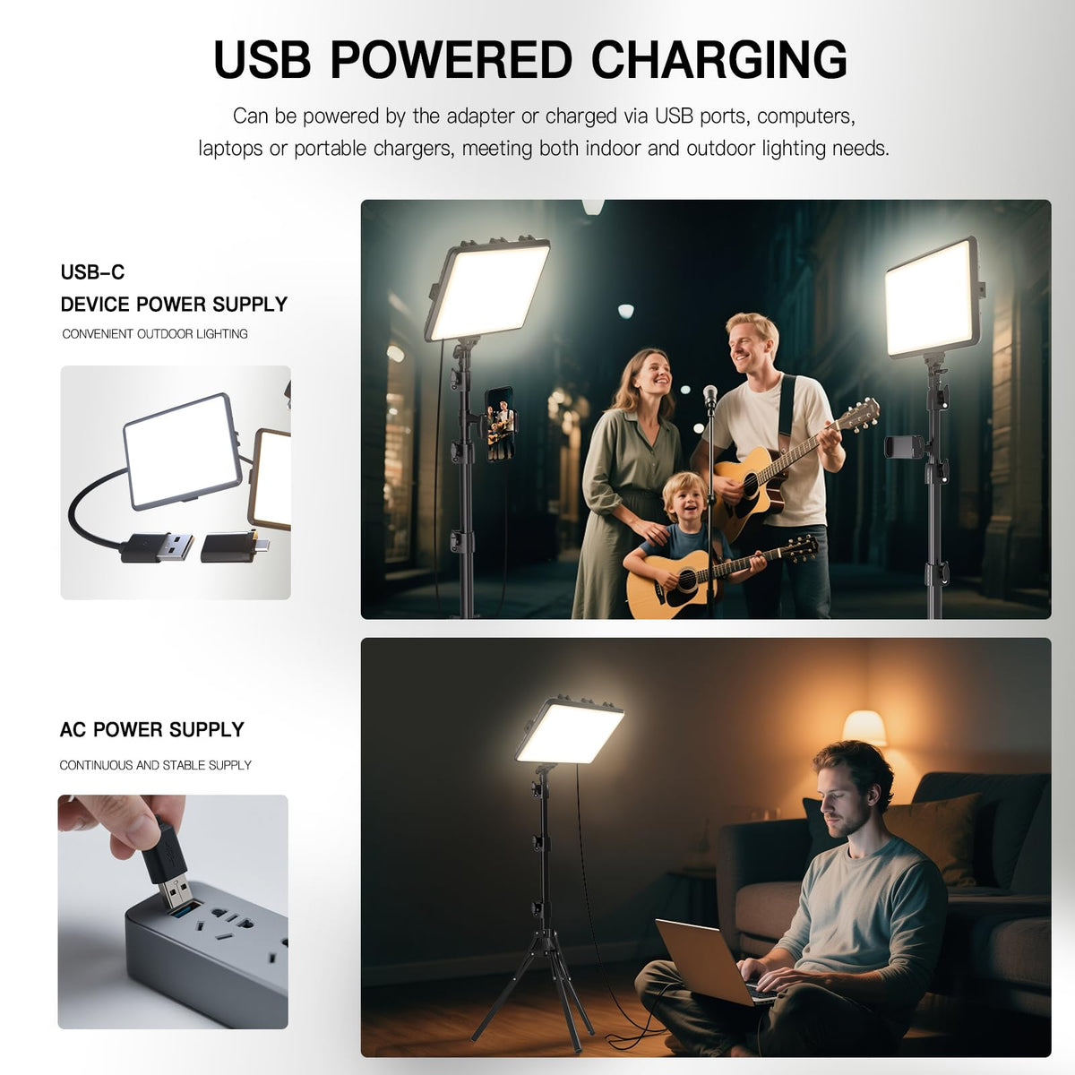 2 Pack LED Video Light Kit NiceVeedi Studio Light 2800 6500K - NiceVeedi Official Imagery - 6