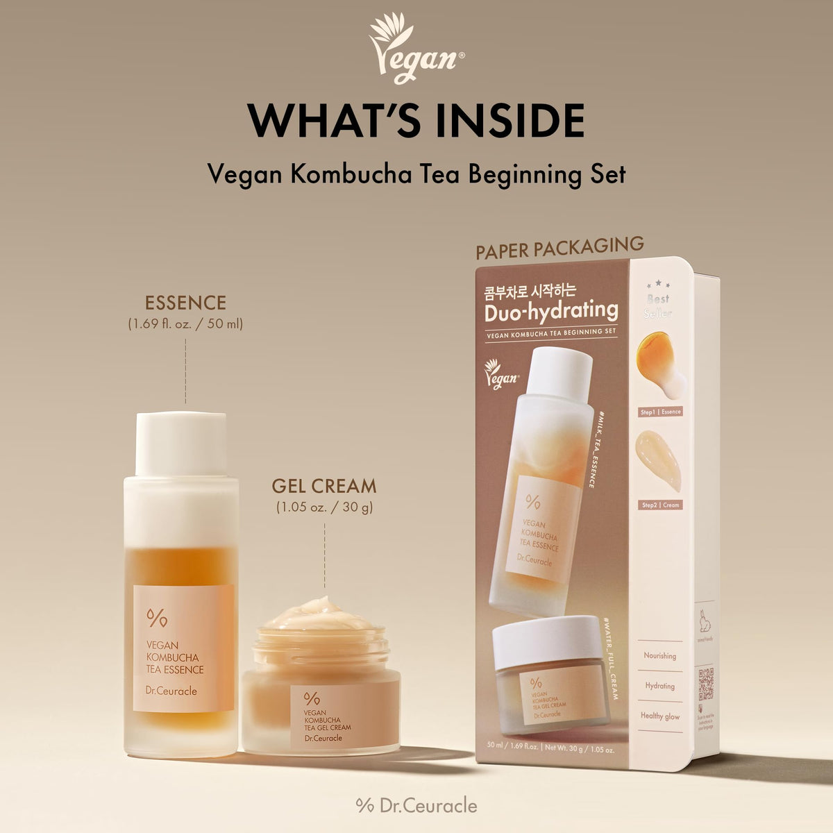 Dr Ceuracle Vegan Kombucha Tea Beginning Set Mini Sized - Dr.Ceuracle Official Imagery - 4