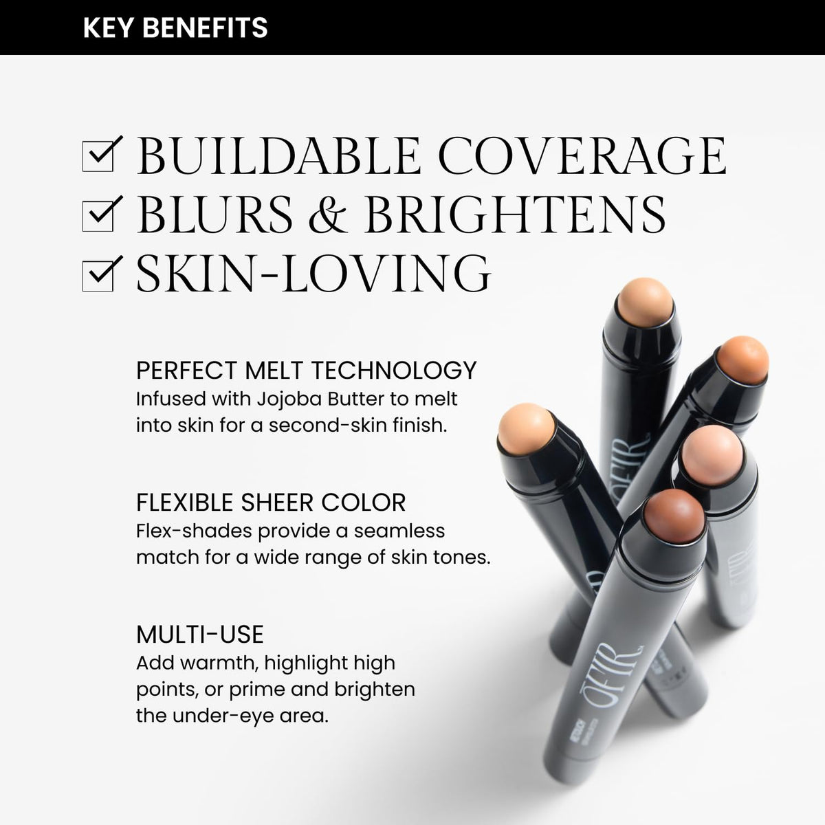 OFIR Retouch Serum Blur Stick Skincare Infused Sheer - OFIR Official Imagery - 7