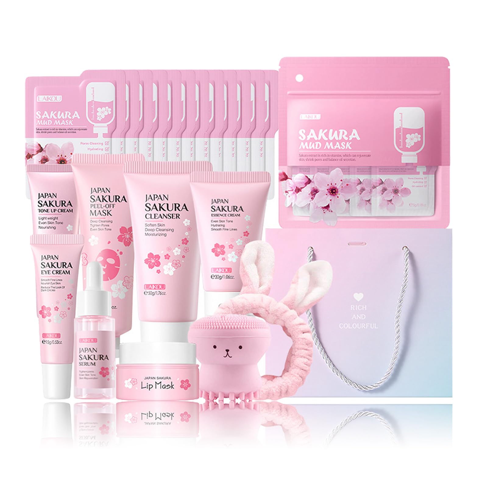 Skin Care Set Sakura Women Beauty Gift Sets Korean Skin Care - Fashion Base