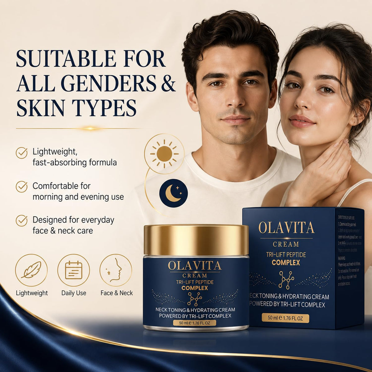 Olavita Tri Lift Peptide Complex Cream Anti Aging Face - Snatched Cream Official Imagery - 7