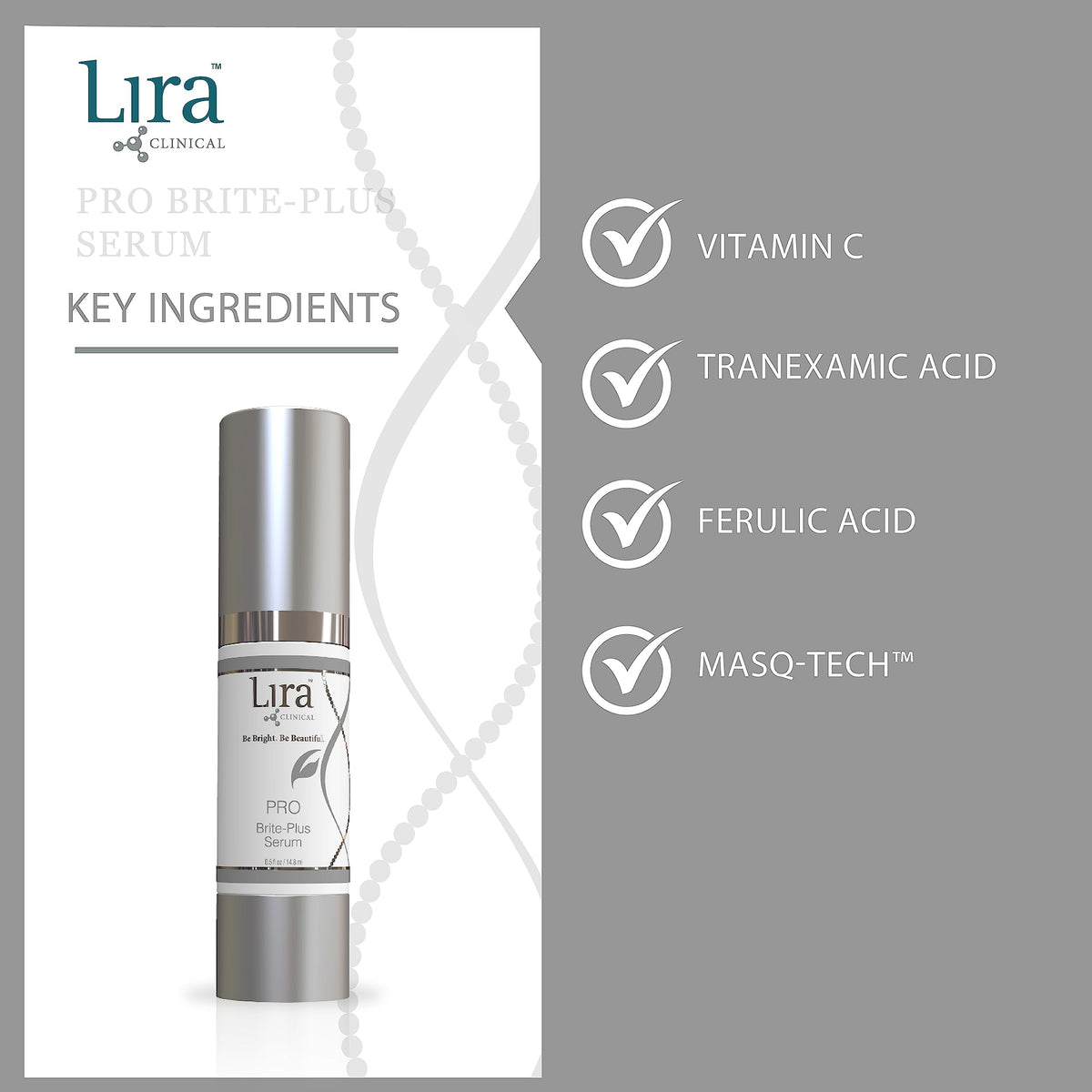 Lira Clinical PRO Brite Plus Serum Tranexamic Ferulic Acid - Lira Clinical Official Imagery - 5