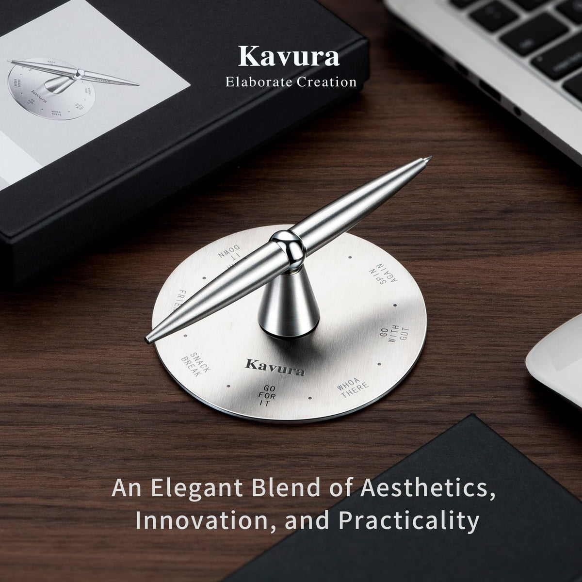 Spin Decision Maker Pen Magnetic Desk Fidget Gift for Men - Kavura Official Imagery - 3