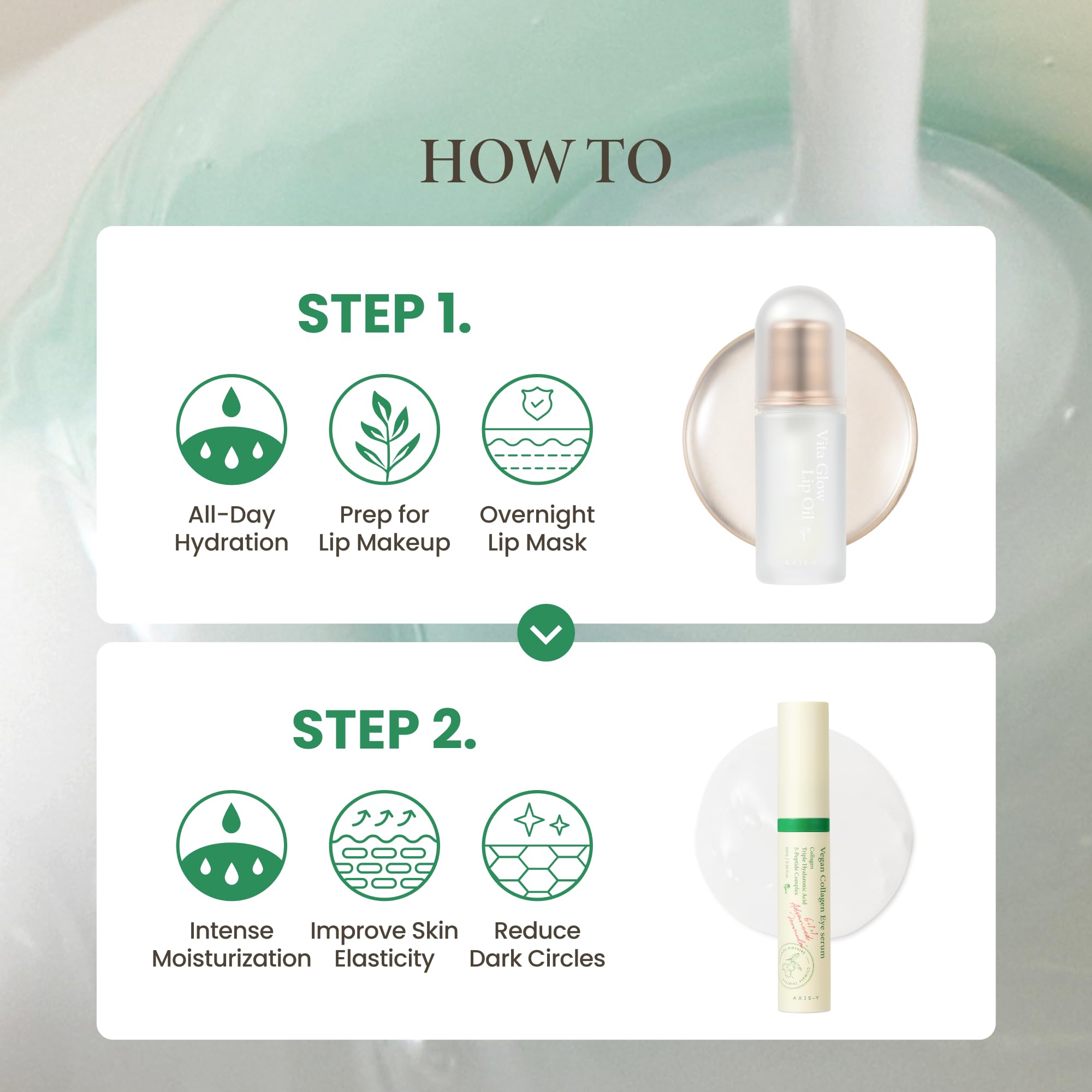 AXIS-Y Lip &amp; Eye Set – Vegan Eye Serum &amp; Vita Glow Lip - AXIS-Y