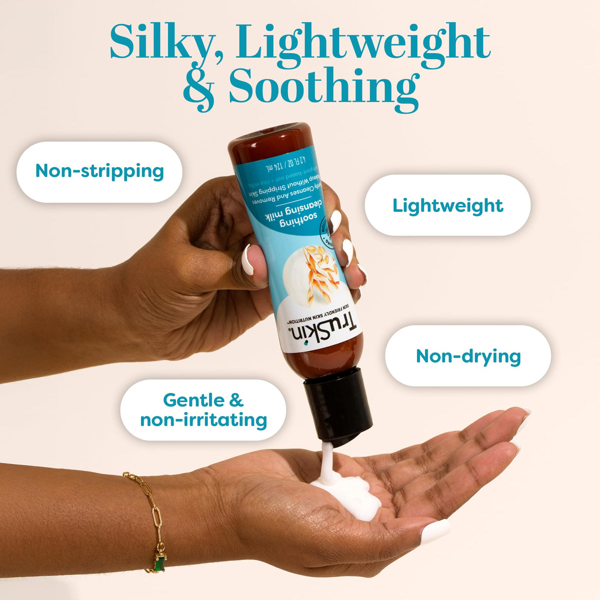 TruSkin Soothing Cleansing Milk with Rice Oat Milk 5 fl oz - TruSkin Official Imagery - 5