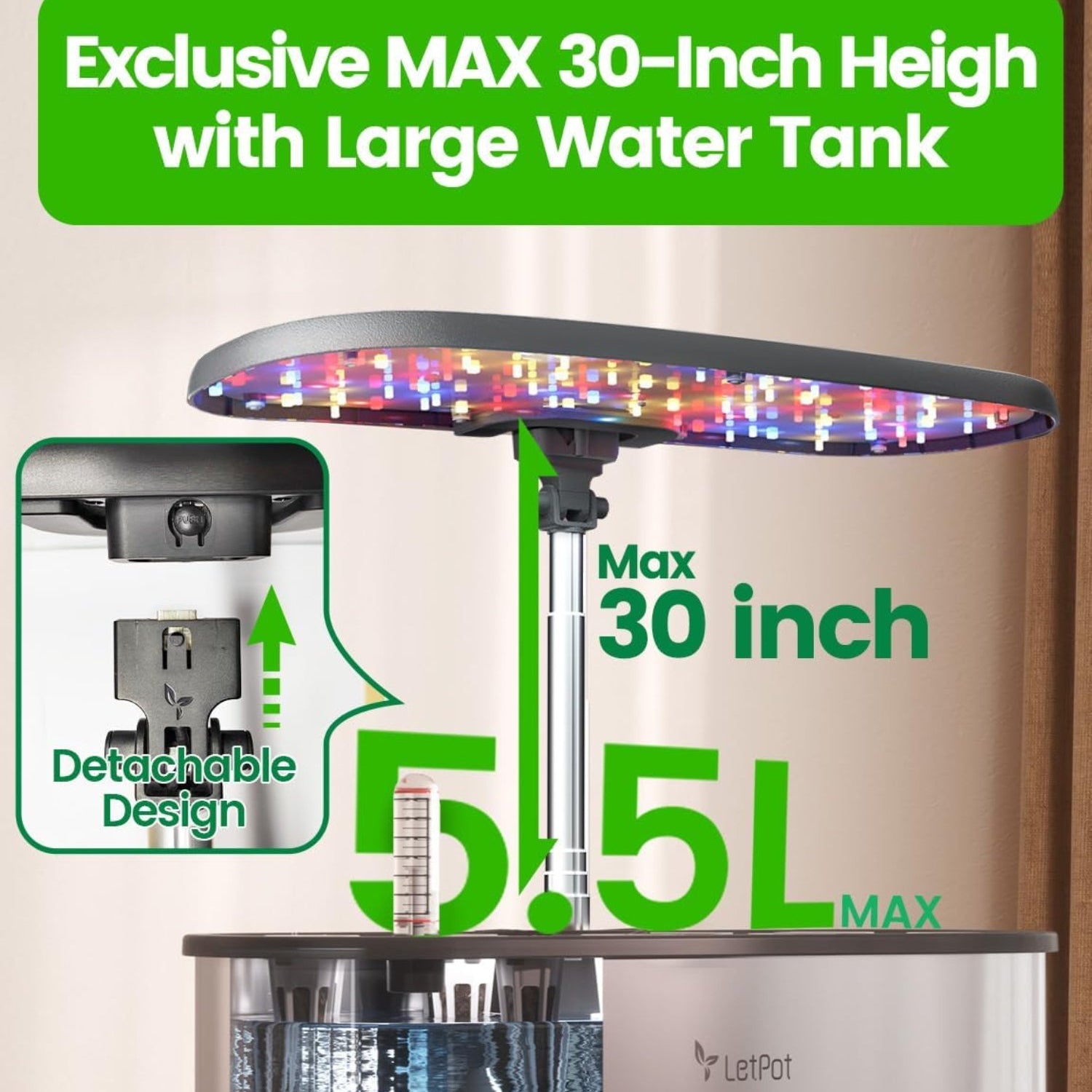 LetPot LPH-SE hydroponic indoor herb garden kit with 12 pods for growing herbs and vegetables at home.
