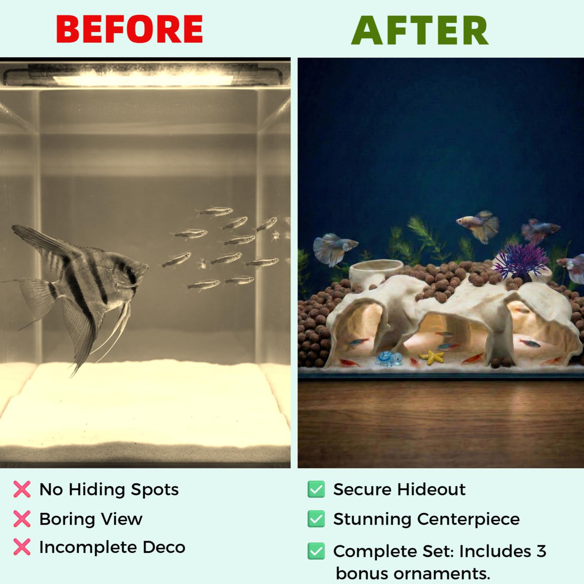 Large Aquarium Tunnel Cave 3D Printed Substrate Viewer Fish - CT SUN Official Imagery - 8