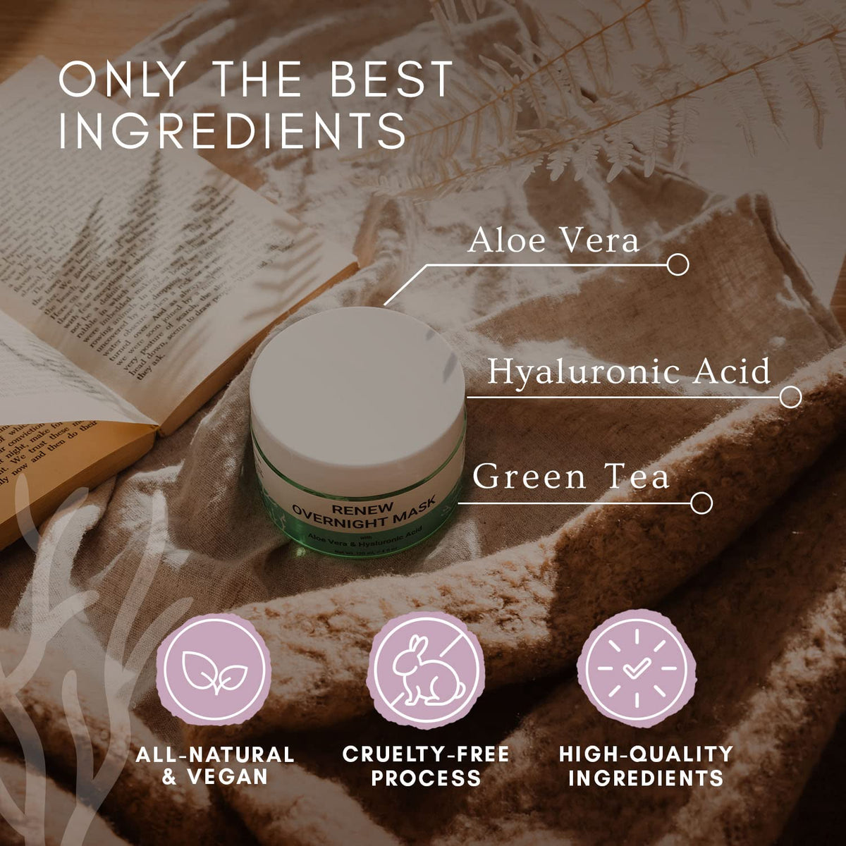 RENEW Overnight Face Mask with Aloe Vera Hyaluronic Acid - Doppeltree Official Imagery - 4