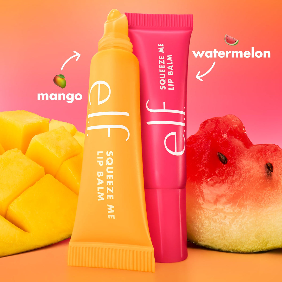 e l f Squeeze Me More Lip Balm Duo Mango Watermelon - e.l.f. Official Product Imagery - 3