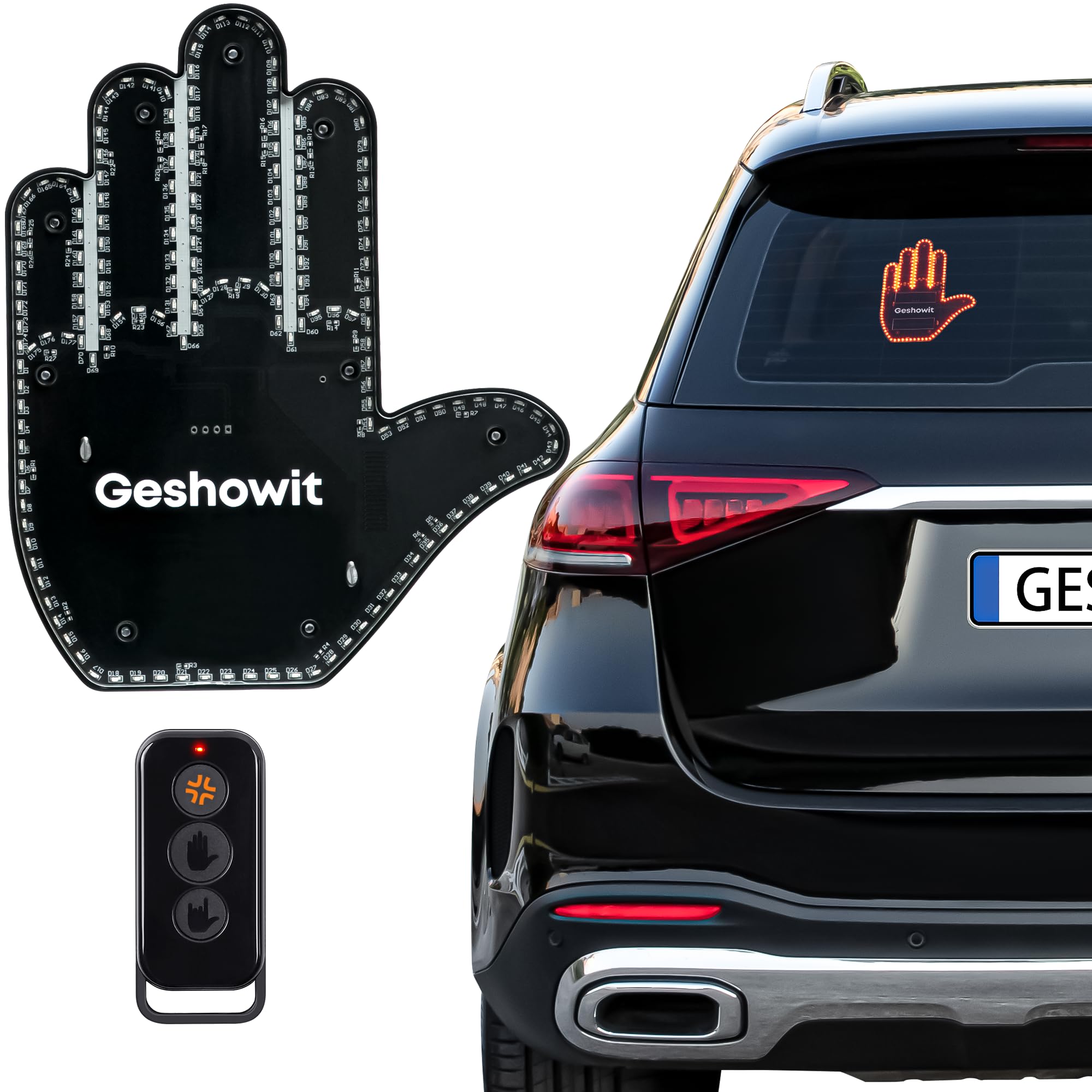 Bicboz Car Finger Light with Remote - Give The Bird & Wave & Love to Drivers - Bicboz Official Product View 1