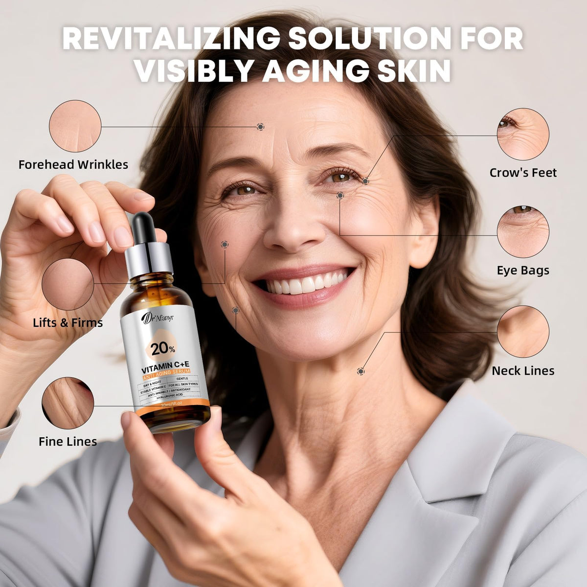 Vitamin C Serum for Face with Hyaluronic Acid Vitamin E - DR.Afanyr Official Imagery - 5