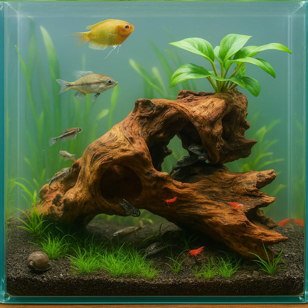 emours Porous Natural Driftwood for Aquarium Aquascaping - emours Official Imagery - 3