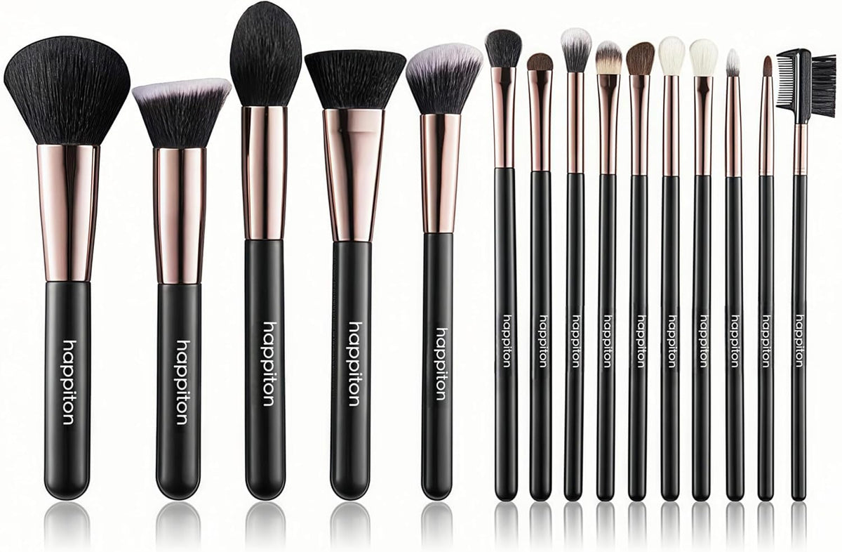 Makeup Brushes Set 17PCS Beauty Tool Kits for Eye Face - HAPPITON Official Imagery - 3