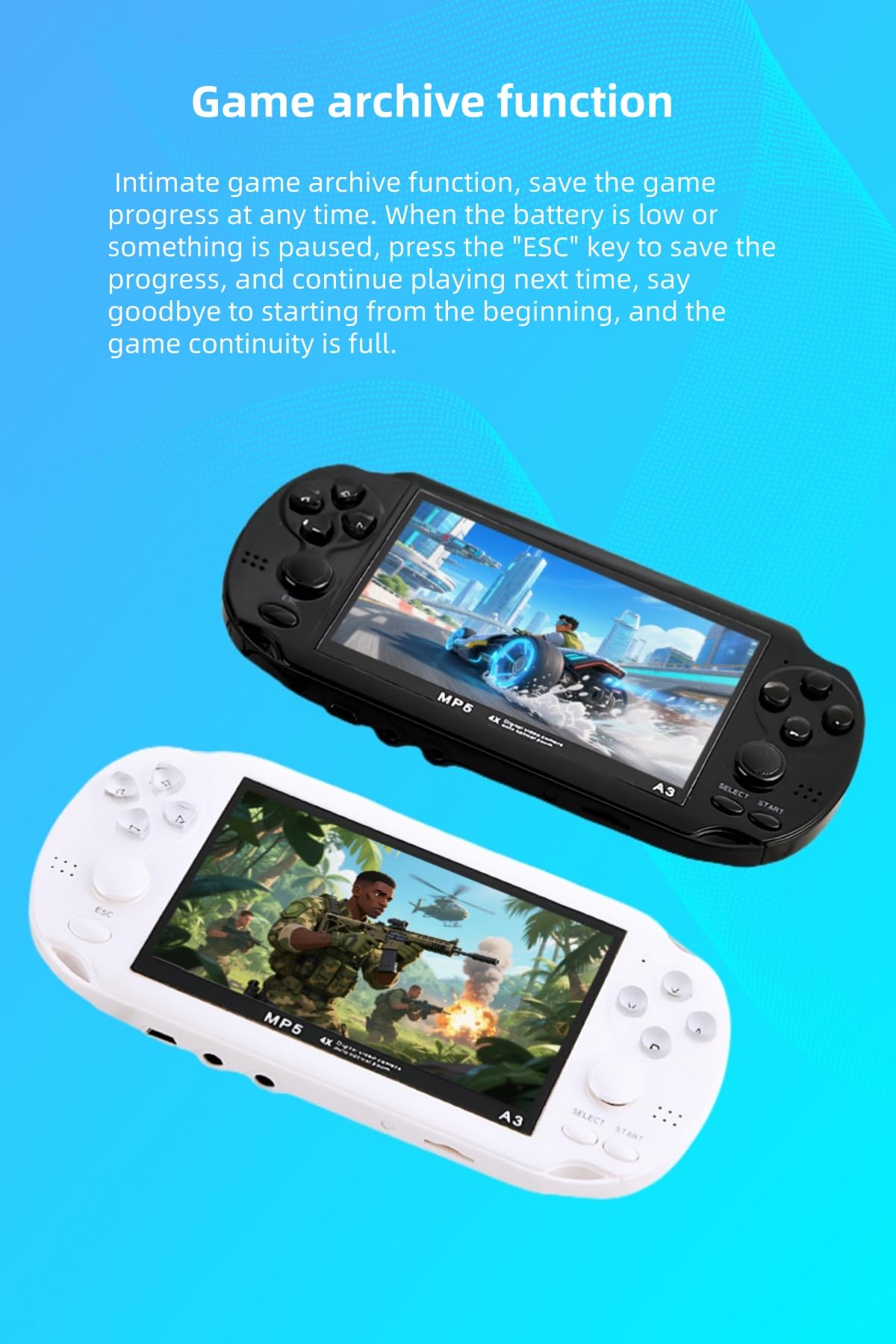 Retro Game Console 4 3 Inch Screen Portable Dual Joystick - YHFITN Official Imagery - 6