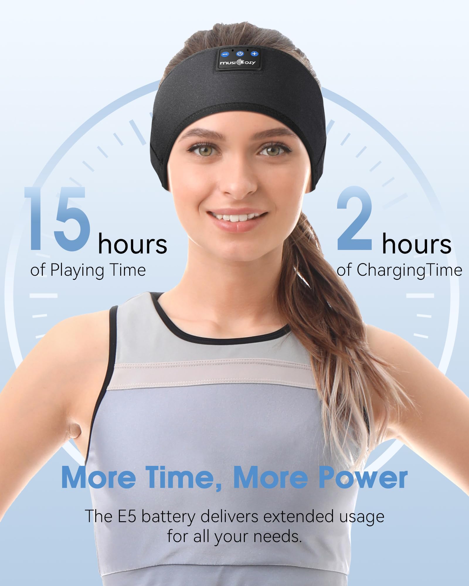 MUSICOZY Sleep Headphones Bluetooth Headband Headphones for Side Sleepers - MUSICOZY Official Product View 4