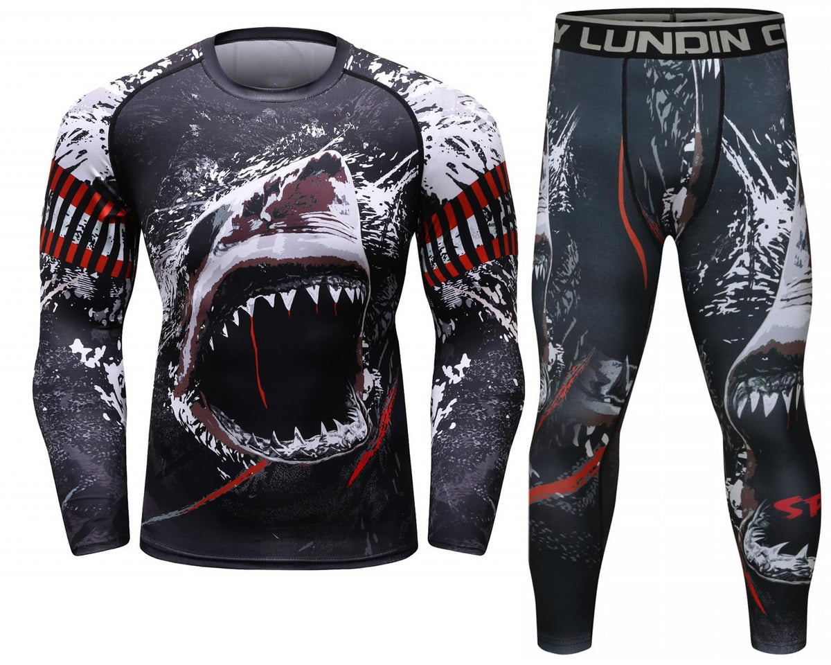 Men s Compression Long Sleeved T Shirt Trousers Athletic - Cody Lundin Official Imagery - 1