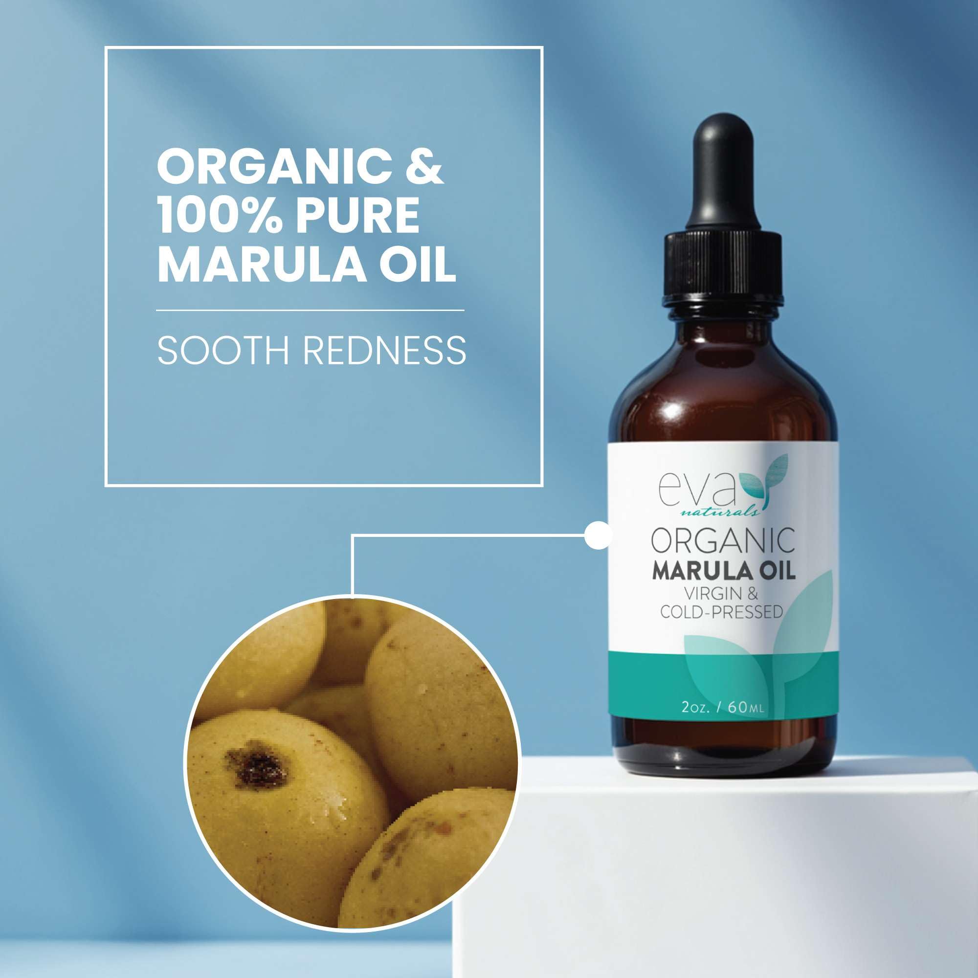 Eva Naturals 100% Pure Cold Pressed Marula Oil for Face, Hair, Body, Beard - Eva Naturals Official Product View 5