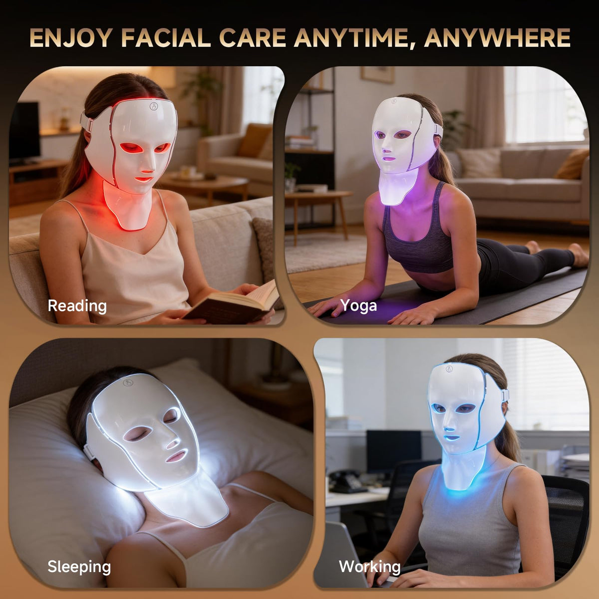 3D Cordless Red Light Therapy Mask for Face and Neck - AIHEU Official Imagery - 8