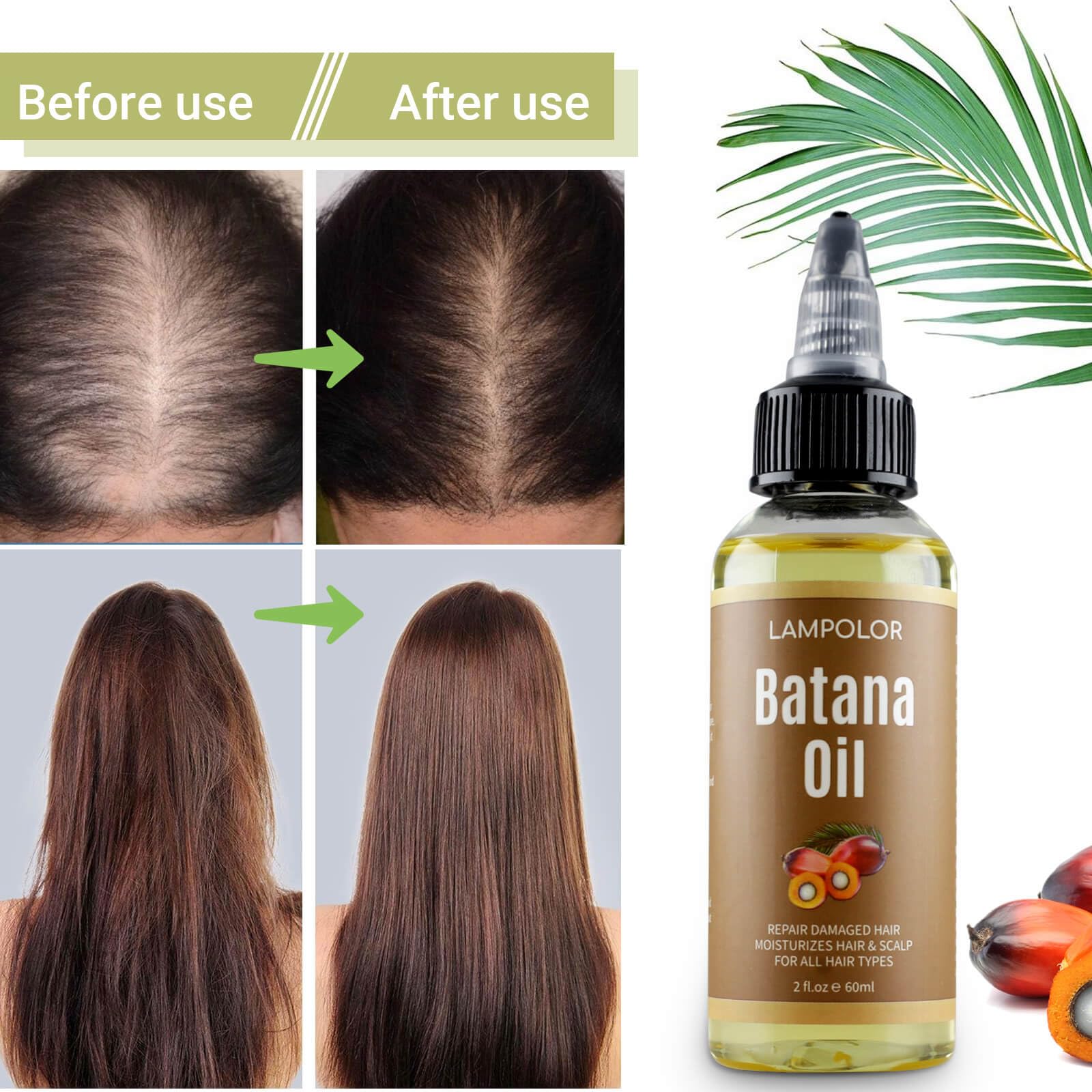 Lampolar RAW Batana Oil for Hair Growth, Dr Sebi Organic Unrefined Batana Oil - Lampolar Official Product View 5