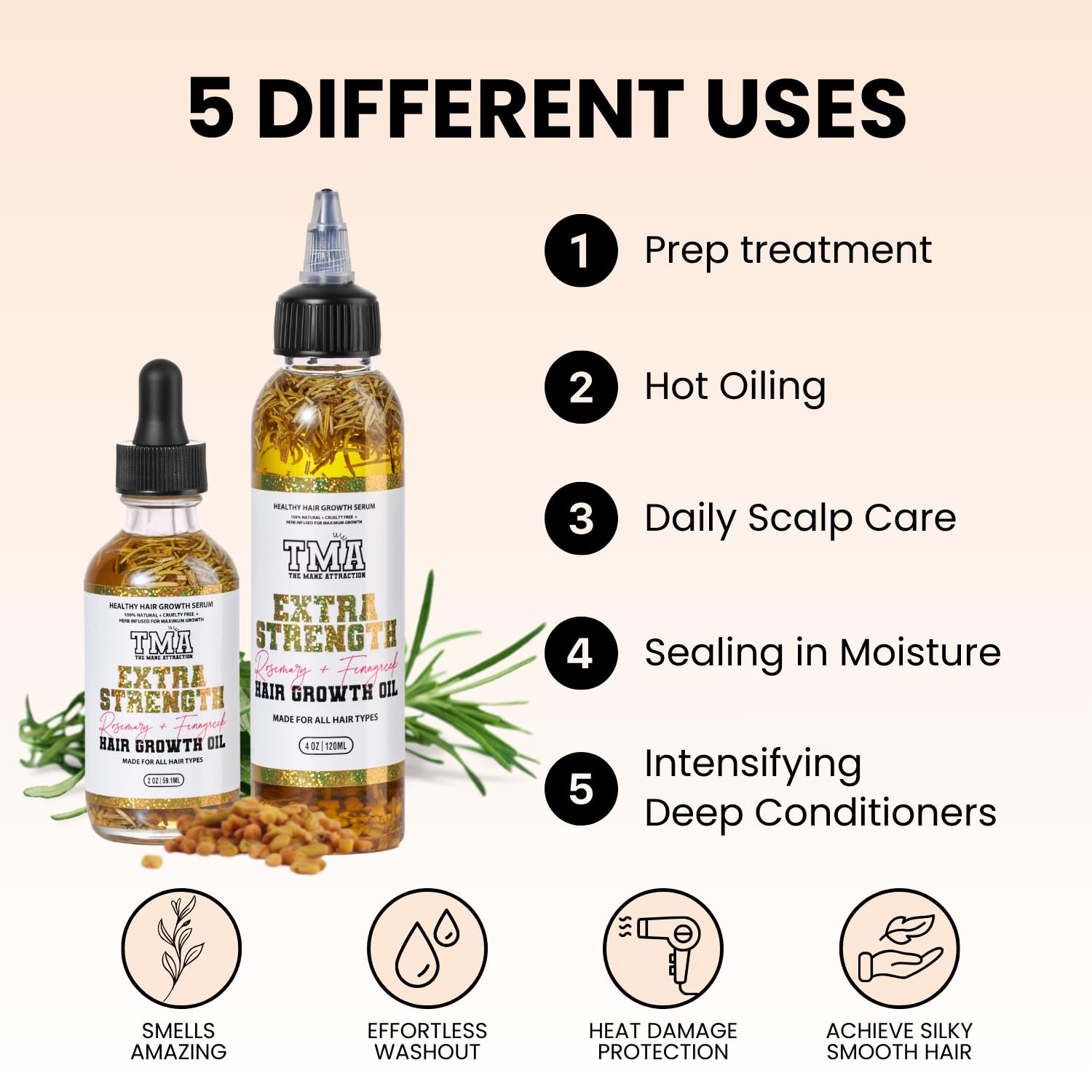 The Mane Attraction Extra - Strength Herbal Hair Growth Oil & 4 Fl - The Mane Attraction Official Product View 5