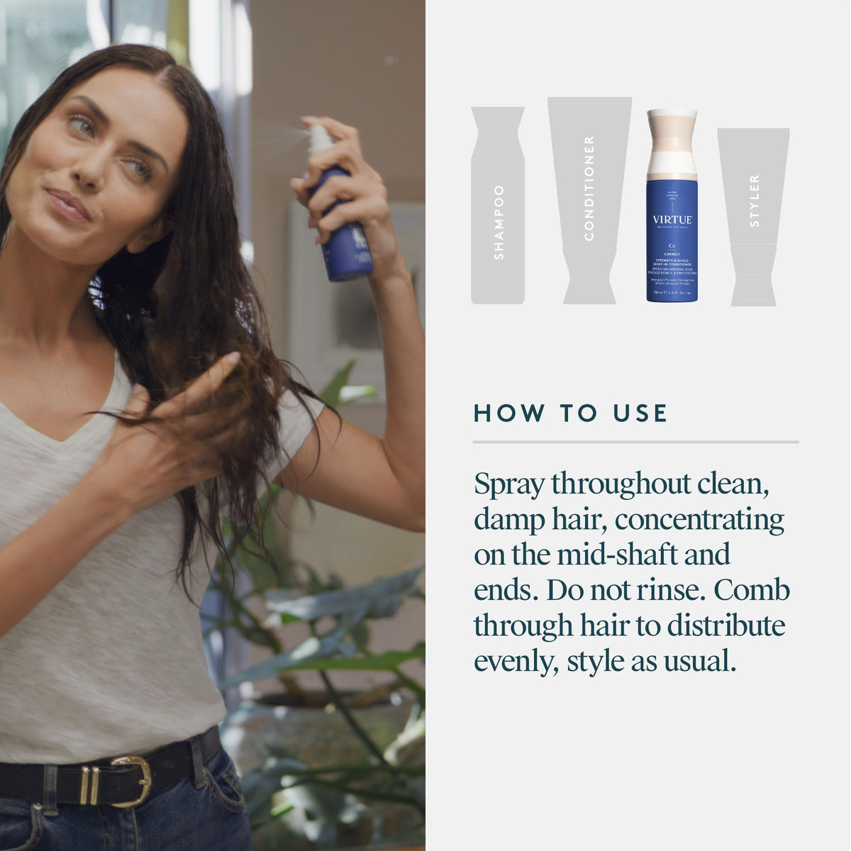VIRTUE Correct Strength Shield Leave In Conditioner Spray 5 - VIRTUE Official Imagery - 8