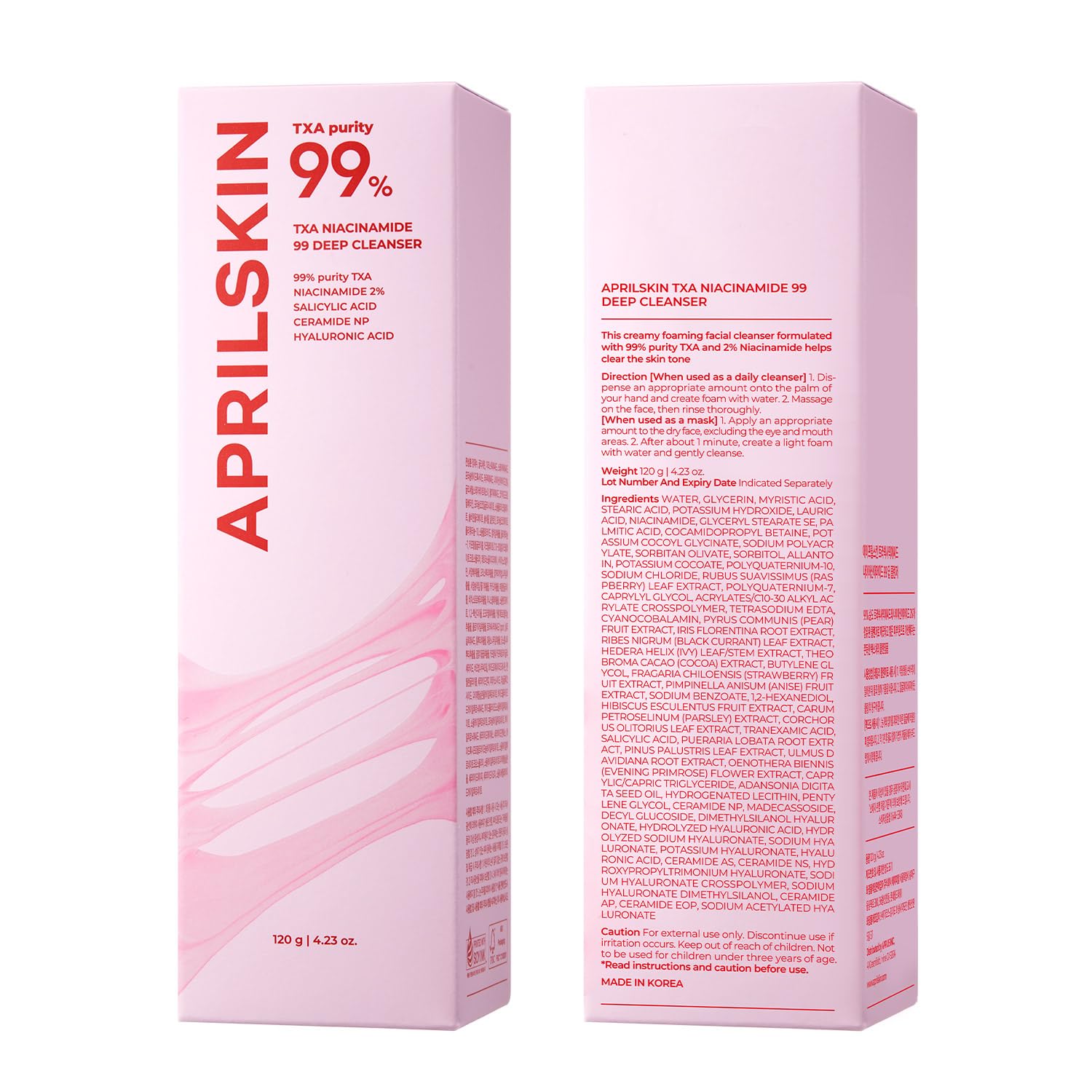 APRILSKIN TXA Niacinamide Pink Bubble Gum Deep Cleanser - APRILSKIN