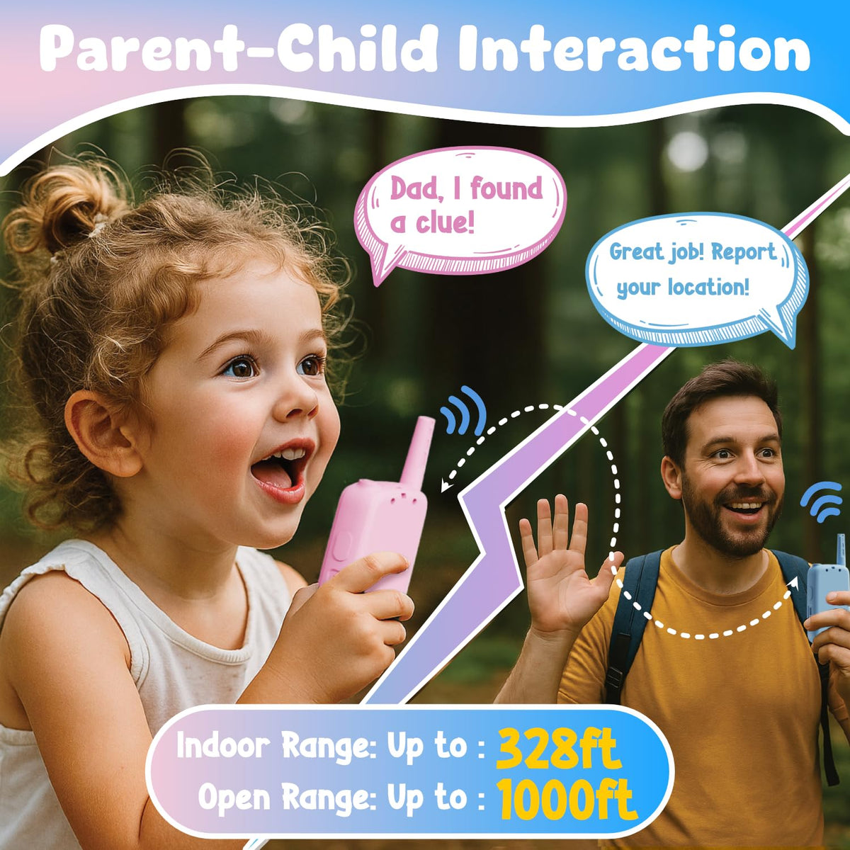 Video Walkie Talkies for Kids Handheld 2 Pack Rechargeable - ANBURI Official Imagery - 4
