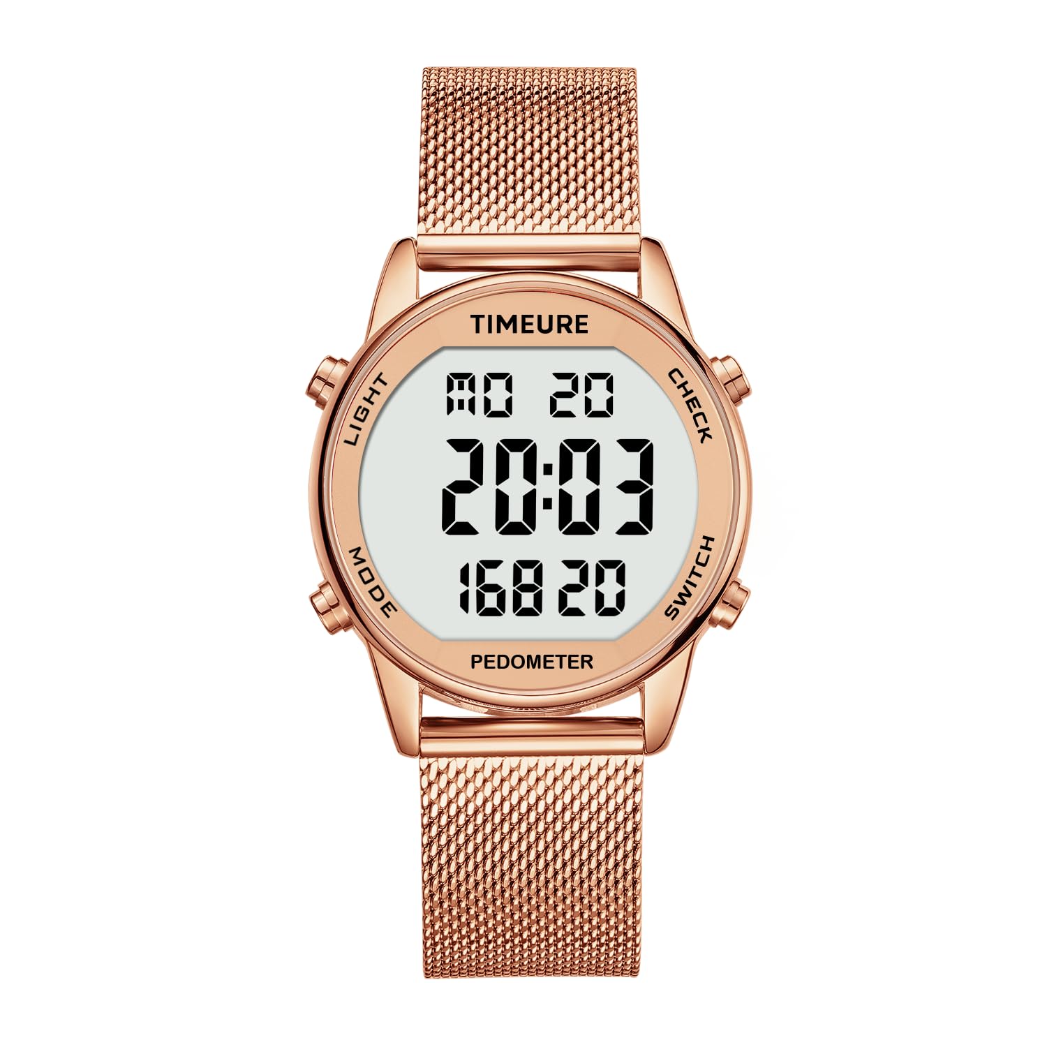 TIMEURE Pedometer Watch for Women, Step Counter Watch, No App or Charg - View 1