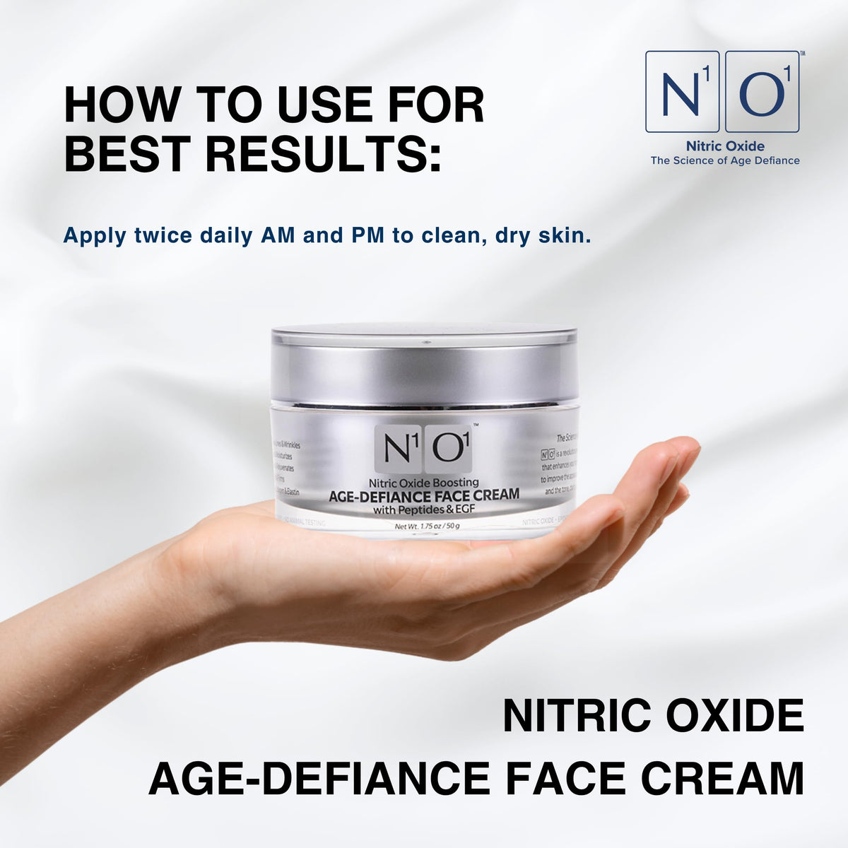 N1O1 Nitric Oxide Face Cream Anti Aging Skincare Routine 1 - N1O1 Official Product Imagery - 5
