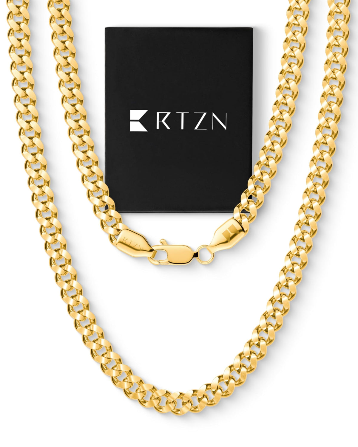 RTZN Gold Cuban Link Chain for Men 3 5 5mm 8mm Mens Cuban - RTZN Official Imagery - 1