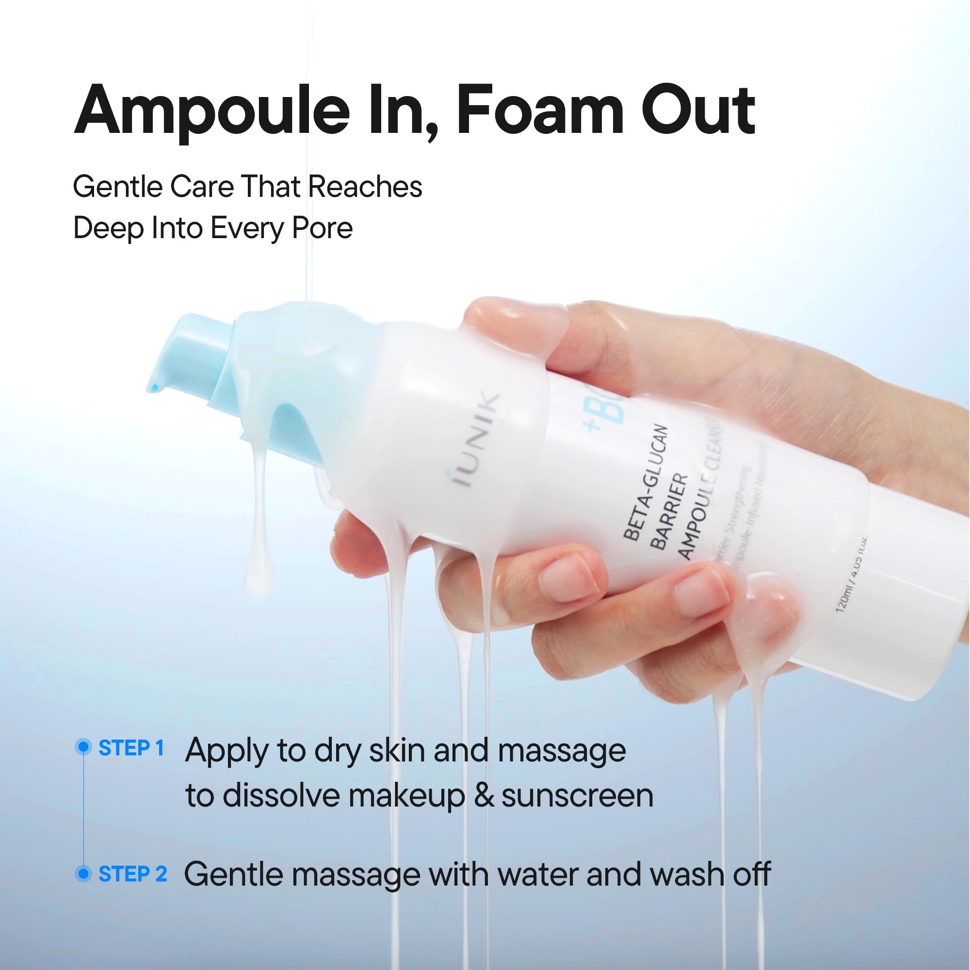 IUNIK Beta Glucan Barrier Ampoule Cleanser - IUNIK Official Product Imagery - 6