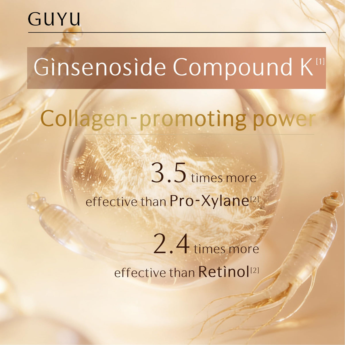 Anti Aging Ginseng Mini Skin Care Set Peptide Collagen For - GUYU Official Imagery - 4